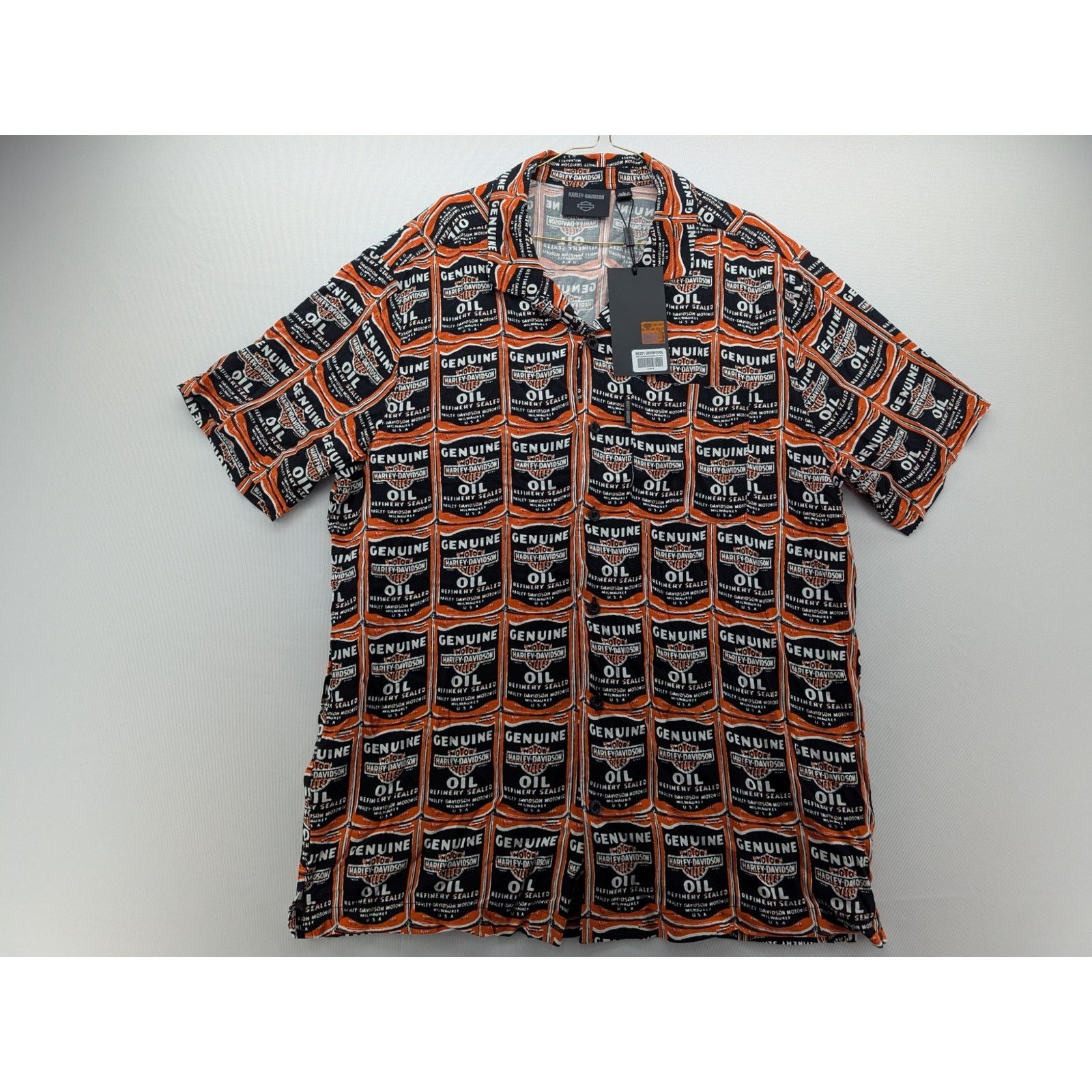 Harley Davidson NWT Harley Davidson Men's H-D Essential Oil Can Aloha Shirt Size US M / EU 48-50 / 2 - 3 Thumbnail