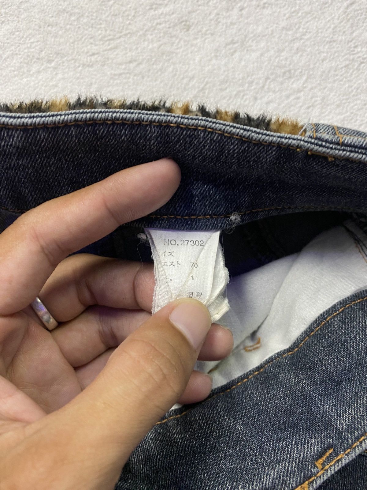 If Six Was Nine × Japanese Brand × Le Grande Bleu (L.G.B.) Full heart mud washed stripe stich flare jean Size US 29 - 6 Thumbnail