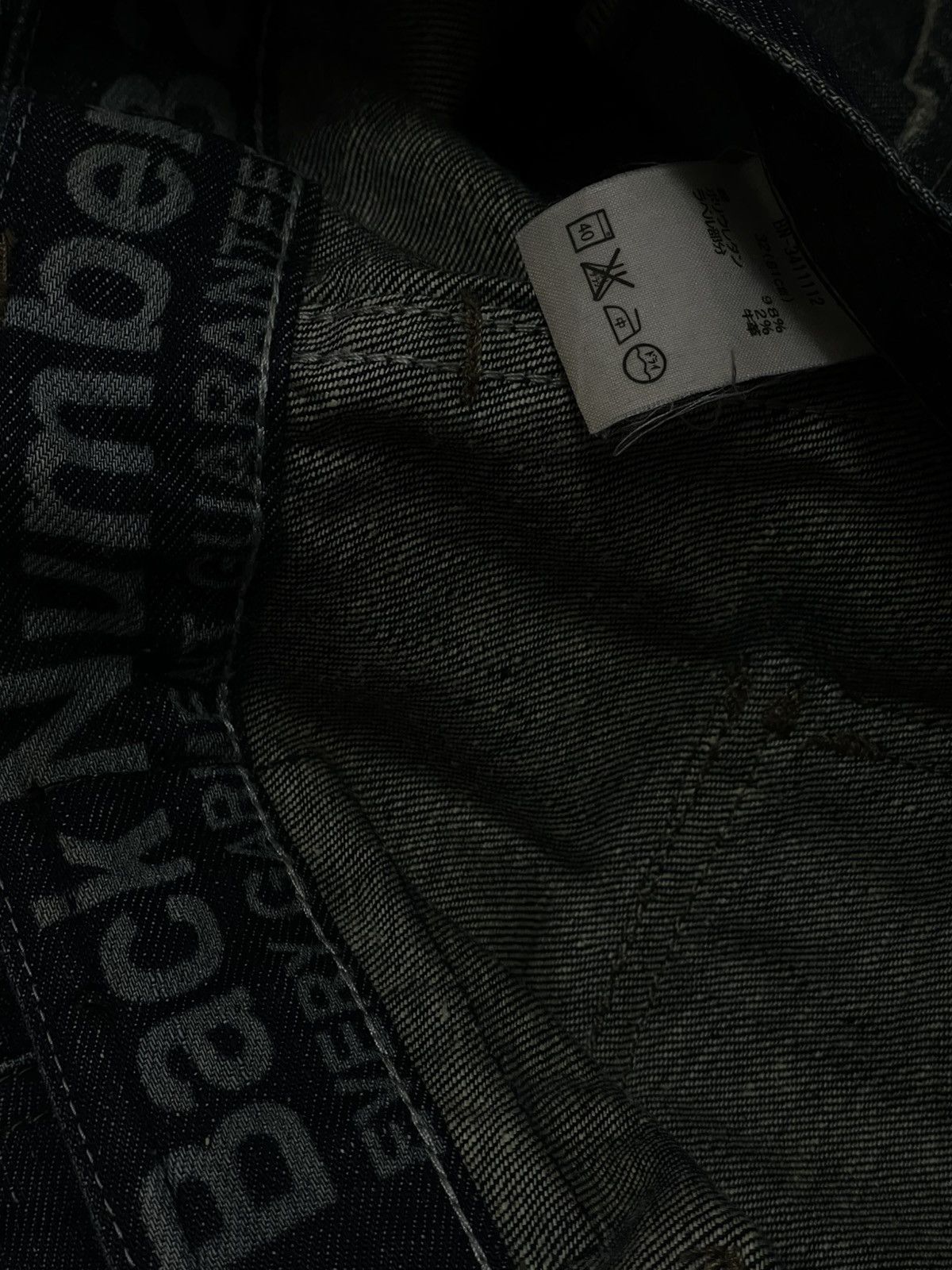 VINTAGE BACK NUMBER JAPAN DESIGNER INDIGO CARGO DENIM 90S OG