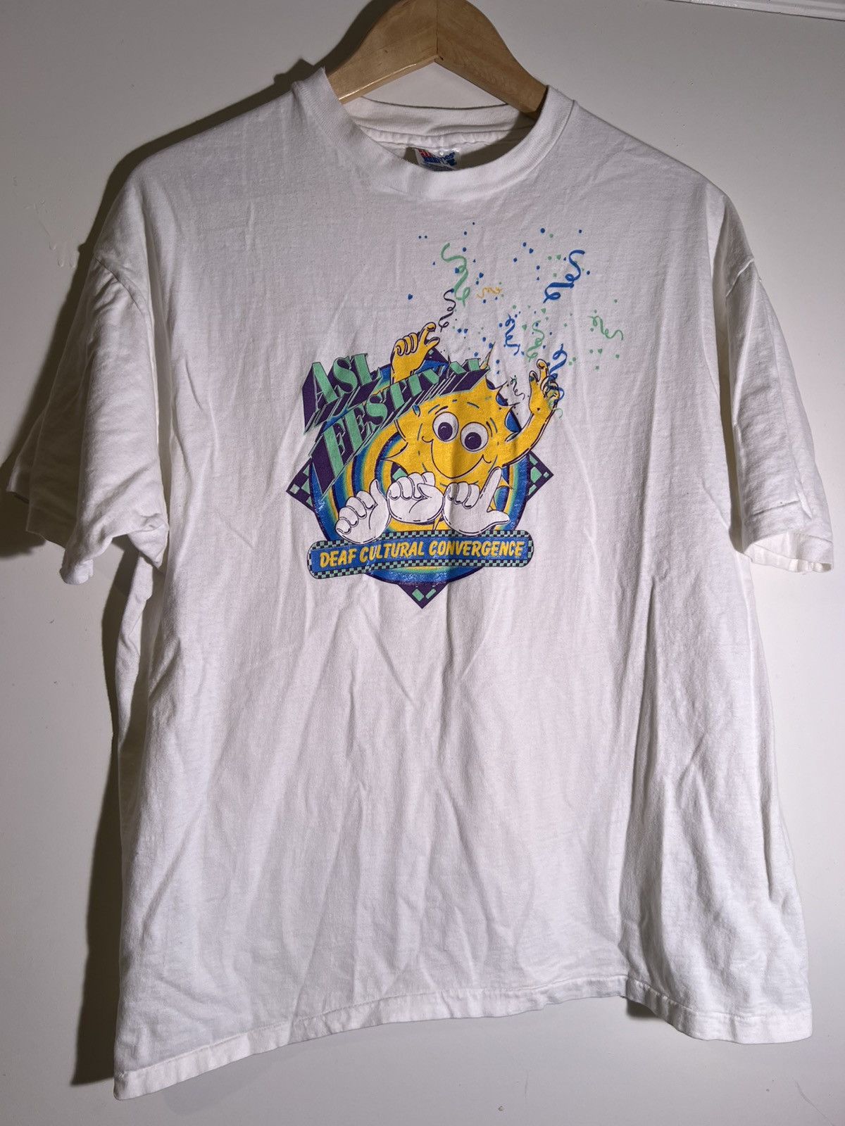 Vintage 80’s 90’s VTG Vintage ASL Festival Deaf Art Retro Tee Shirt Size US XL / EU 56 / 4 - 1 Thumbnail