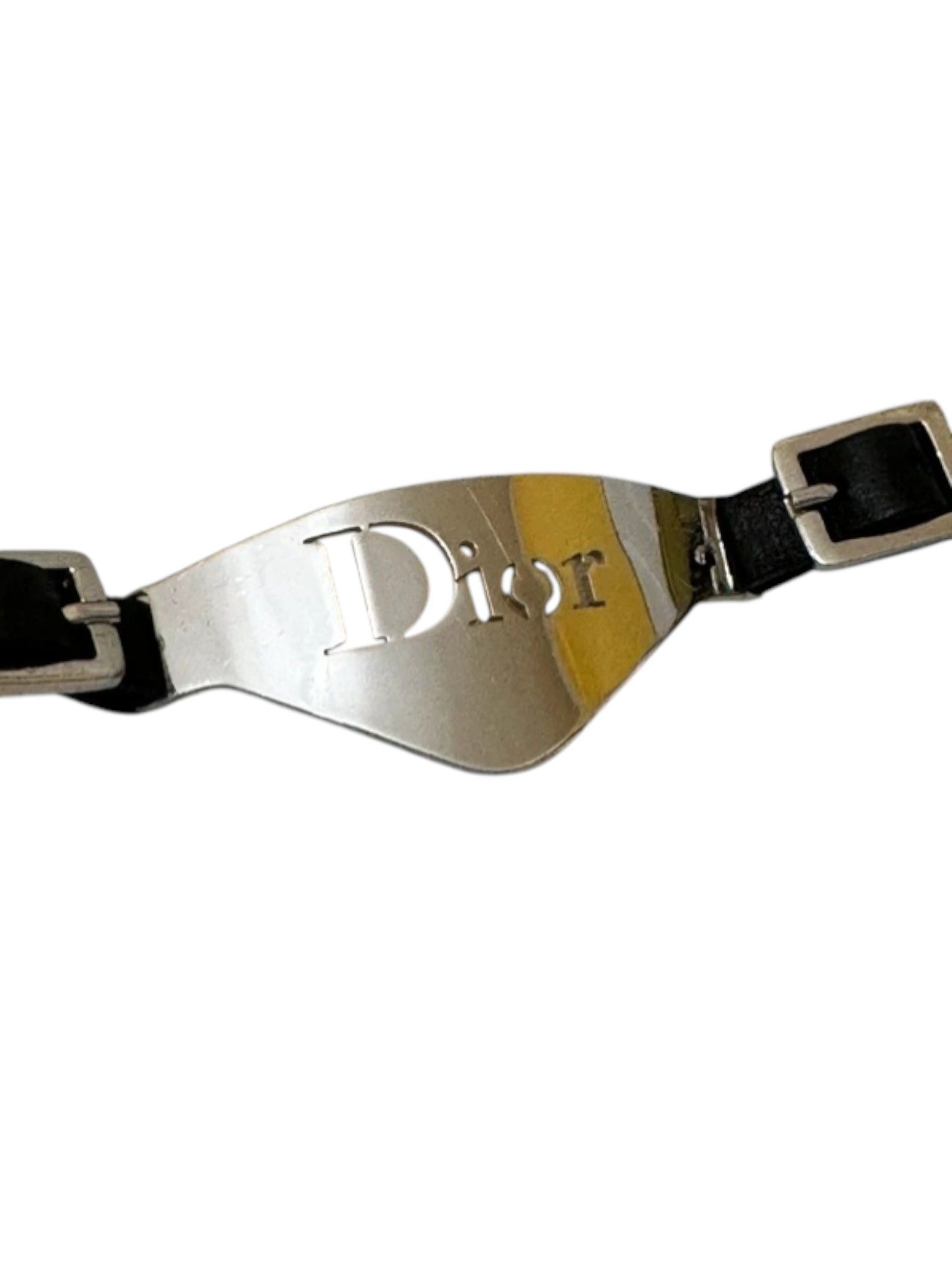 Dior Dior by John Galliano Silver Logo Plate Bracelet Size ONE SIZE - 8 Thumbnail