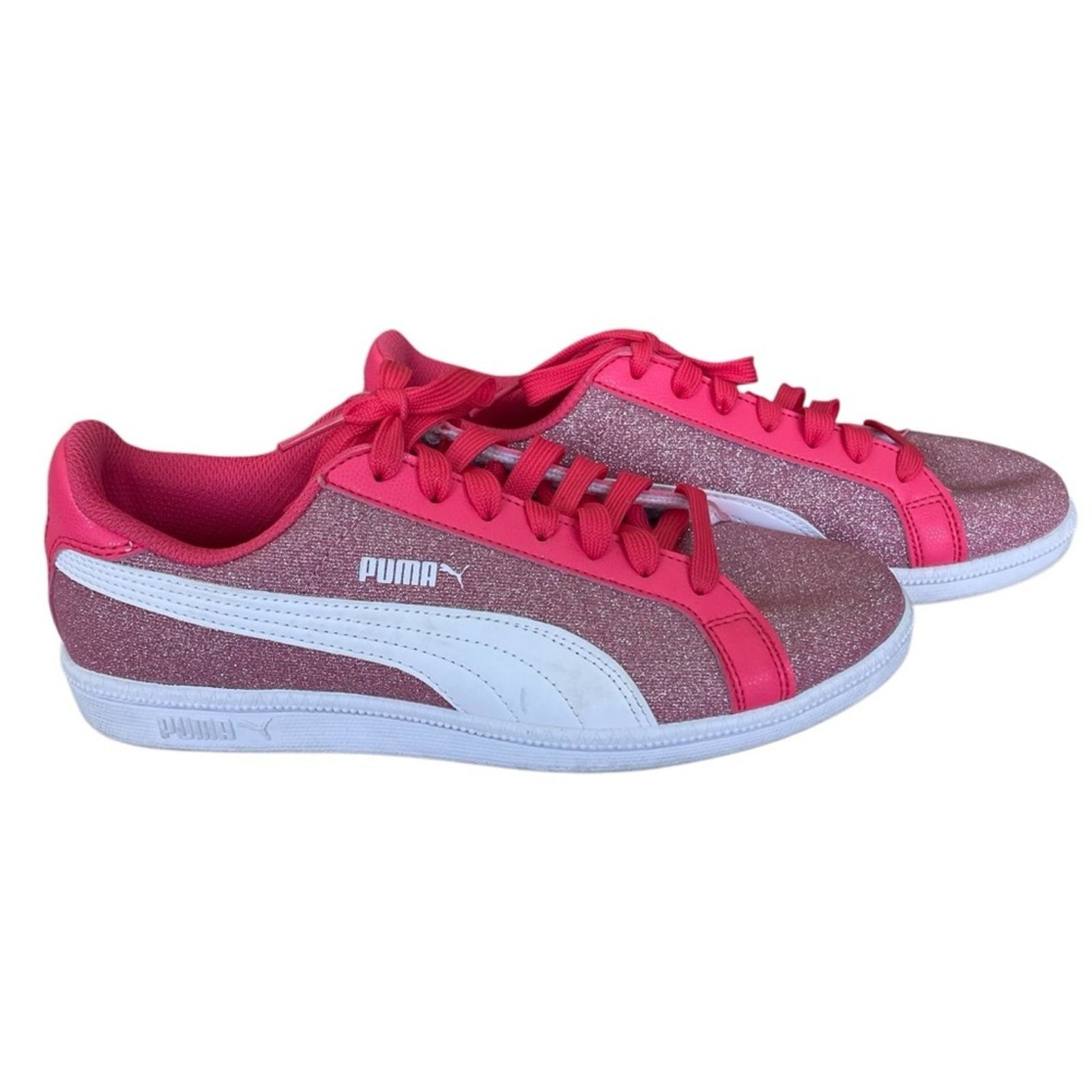Puma Puma Glitter Lace-up Sneakers Pink and White Size 6.5 Medium Size US 6.5 / IT 36.5 - 2 Thumbnail