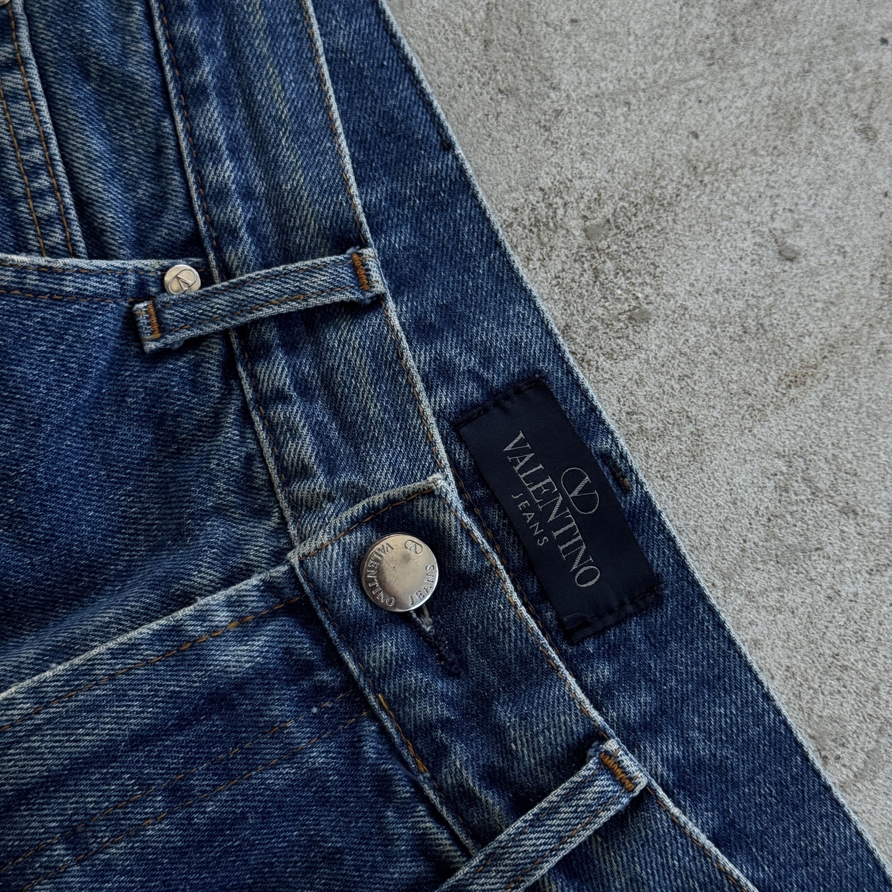 Valentino Vintage 90s Valentino Baggy Denim Pants Size US 32 / EU 48 - 6 Thumbnail