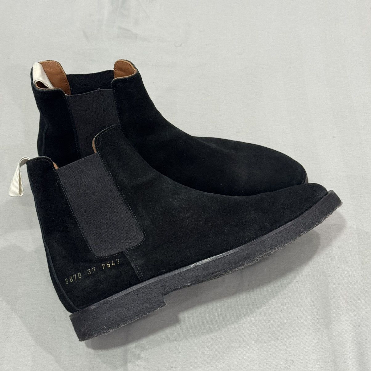 Common Projects Common Projects Women’s Chelsea Boots - Black Suede Size US 7 / IT 37 - 2 Thumbnail