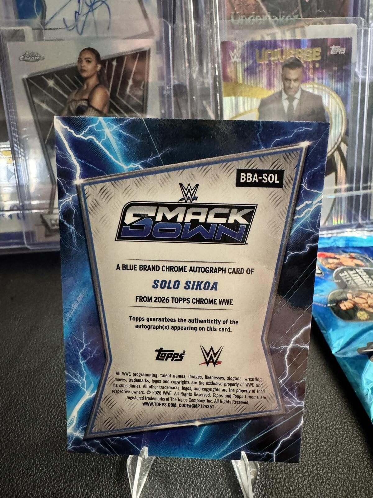 Other 2026 Topps Chrome WWE SmackDown Solo Sikoa Auto Size ONE SIZE - 2 Thumbnail