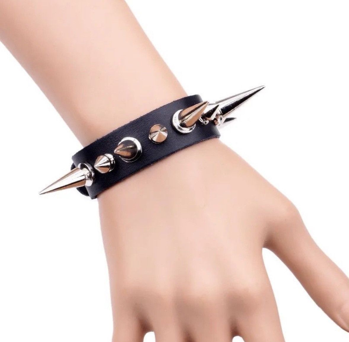Leather × Metallica Trend Men's Spike Alloy Bracelet Size ONE SIZE - 2 Thumbnail
