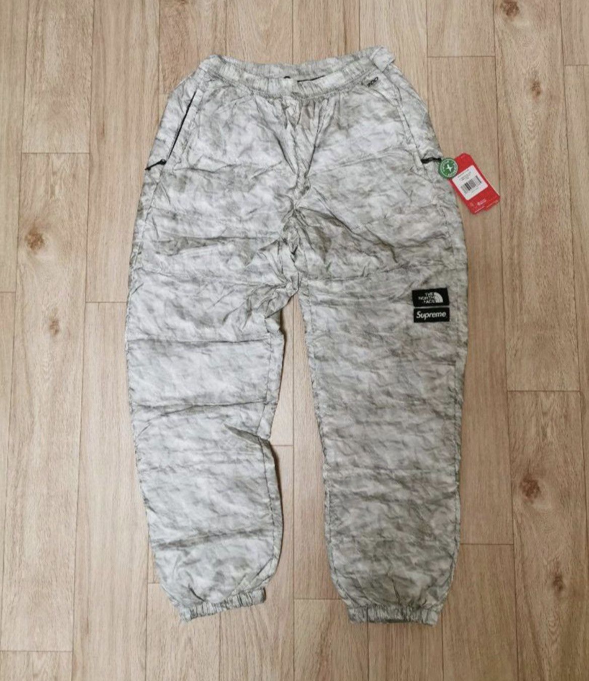 Supreme The North Face Paper Print Nuptse Pant | Grailed