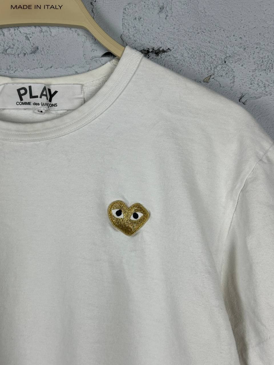 Comme des Garcons × Comme des Garcons PLAY PLAY Comme des Garçons Vintage Gold Heart T-Shirt Size M / US 6-8 / IT 42-44 - 4 Thumbnail