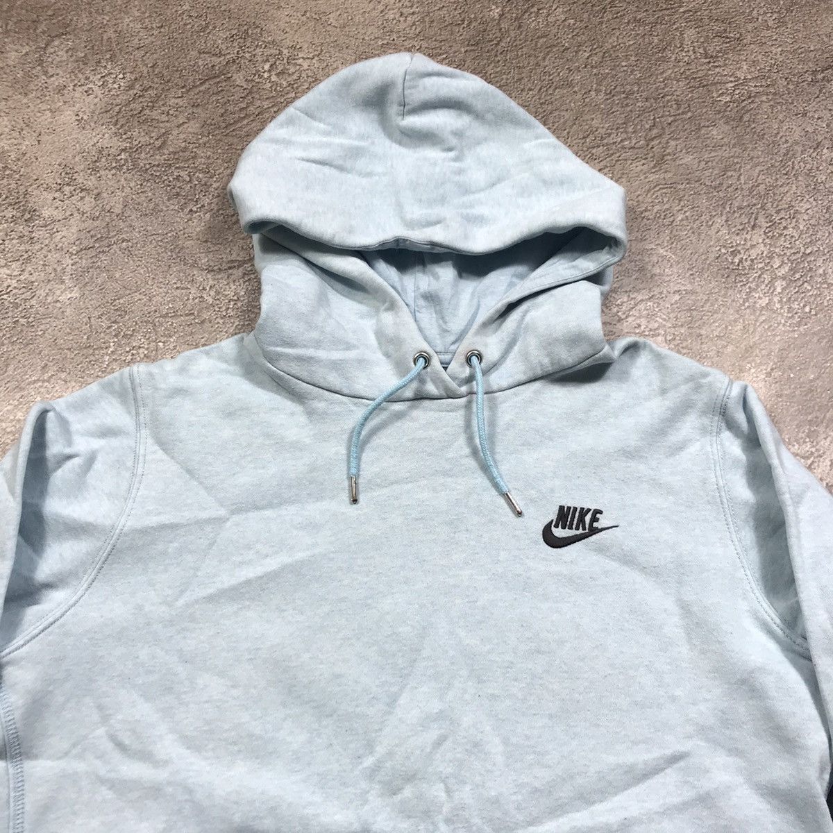 Vintage Vintage Nike Swoosh Hoodie Washed Blue Streetwear 90s Slim M Size M / US 6-8 / IT 42-44 - 3 Thumbnail