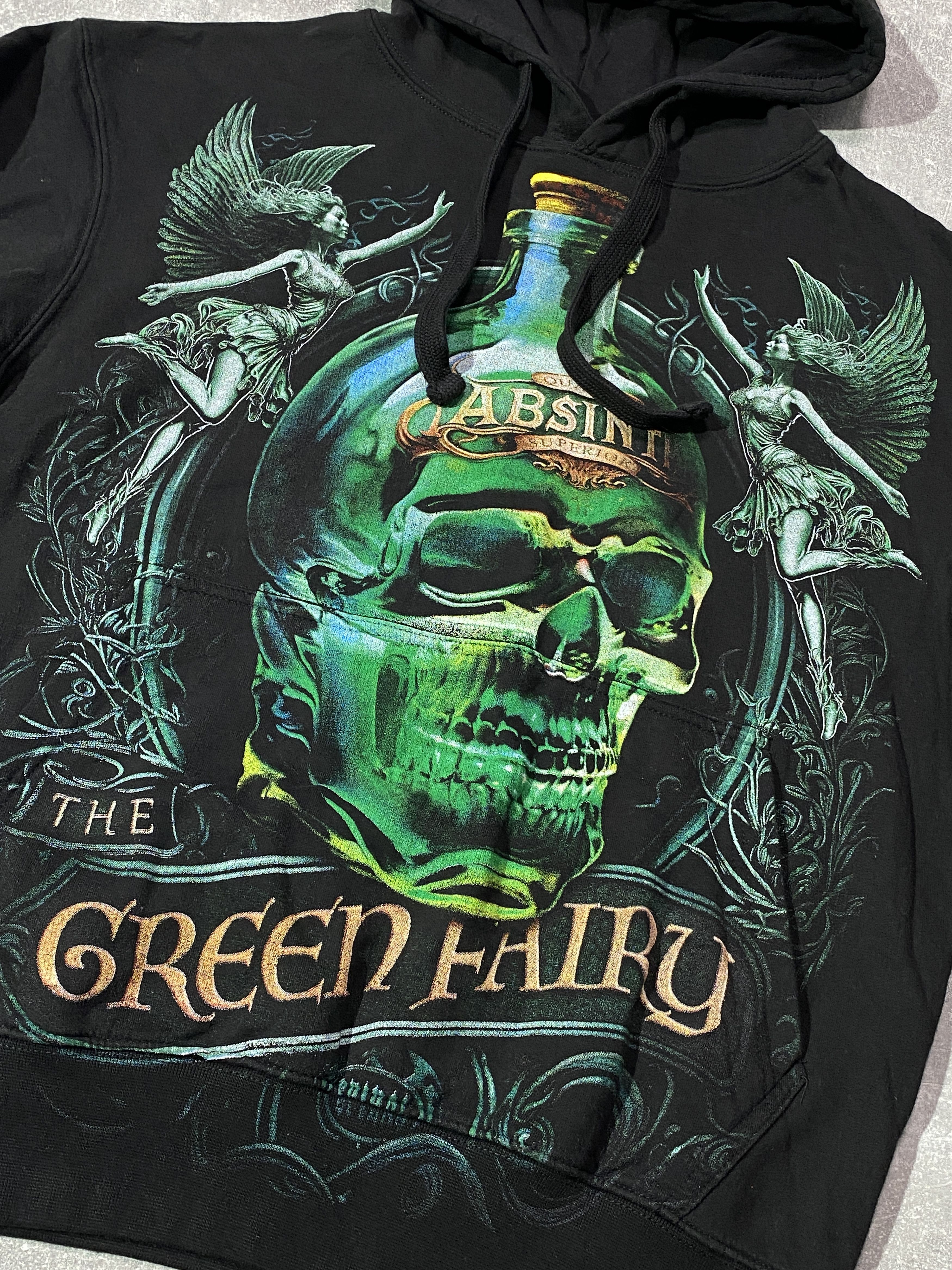 If Six Was Nine Vintage Y2K Absinthe Big Skull Face Hoodie Size US S / EU 44-46 / 1 - 5 Thumbnail