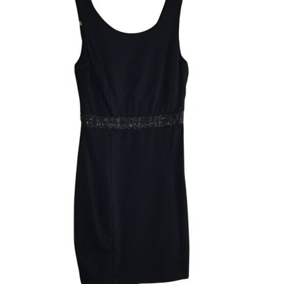 Armani Exchange A/X Armani Exchange Tank Dress Sequin Waist Navy Blue Women' Size L / US 10 / IT 46 - 3 Thumbnail