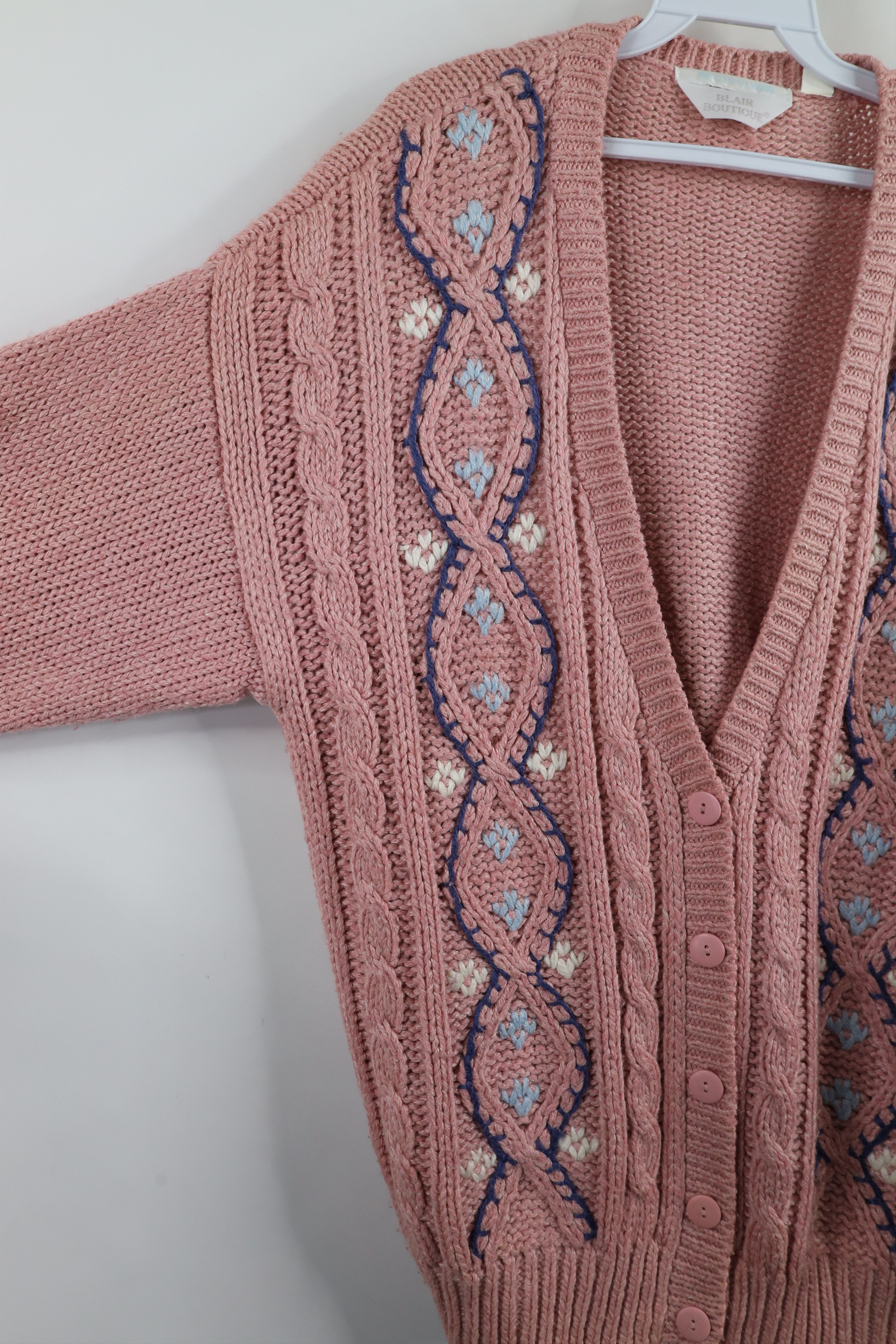 Vintage Vintage 90s Streetwear Chunky Cable Knit Cardigan Sweater Size XL / US 12-14 / IT 48-50 - 4 Thumbnail