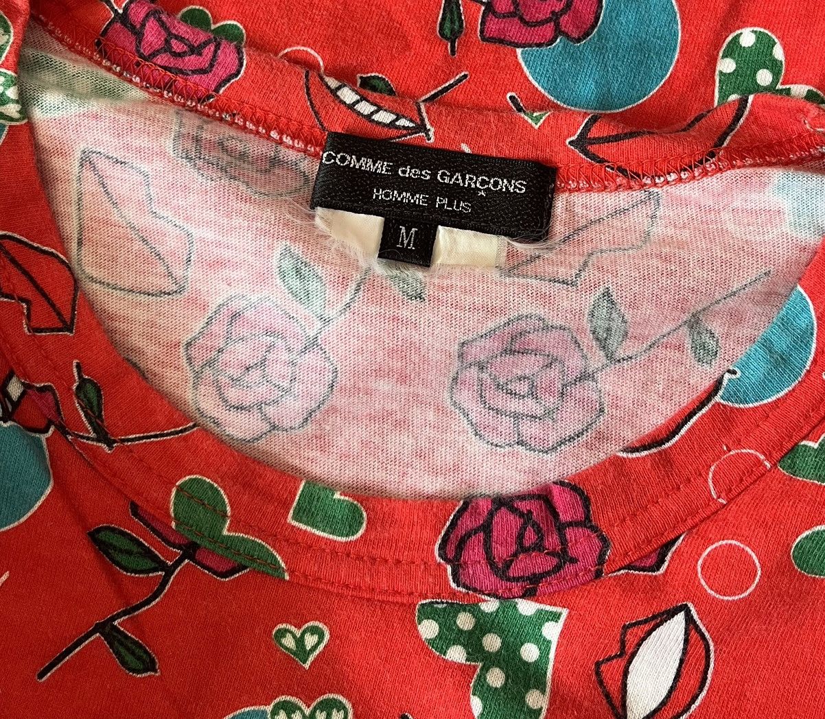 Comme des Garcons Vintage cdg homme plus abstract roses tee Size US M / EU 48-50 / 2 - 3 Thumbnail