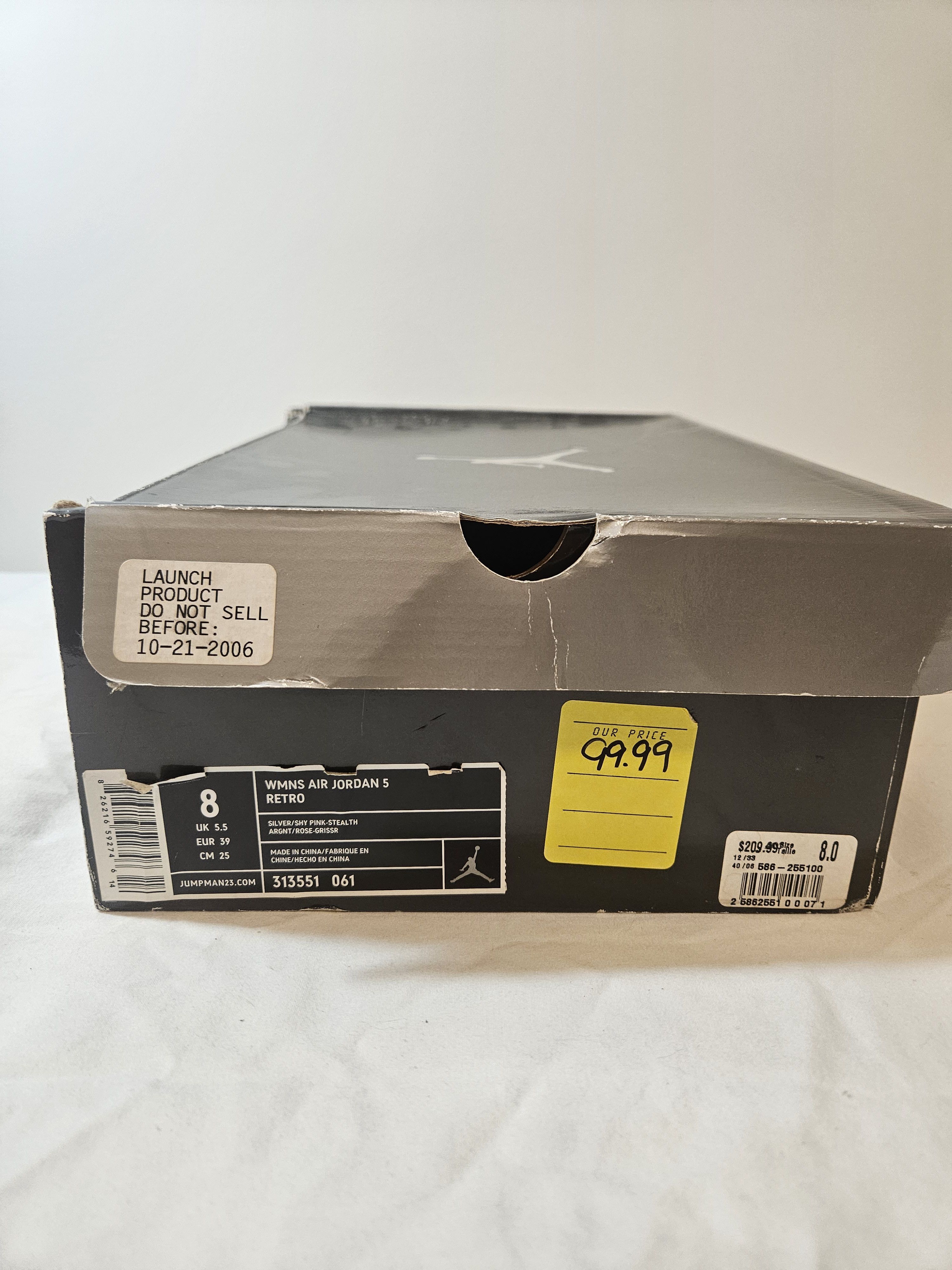 Jordan Brand SIZE WMNS 8.5 2006 Air Jordan 5 shoes Stealth / Shy pink Size US 7 / EU 40 - 9 Thumbnail