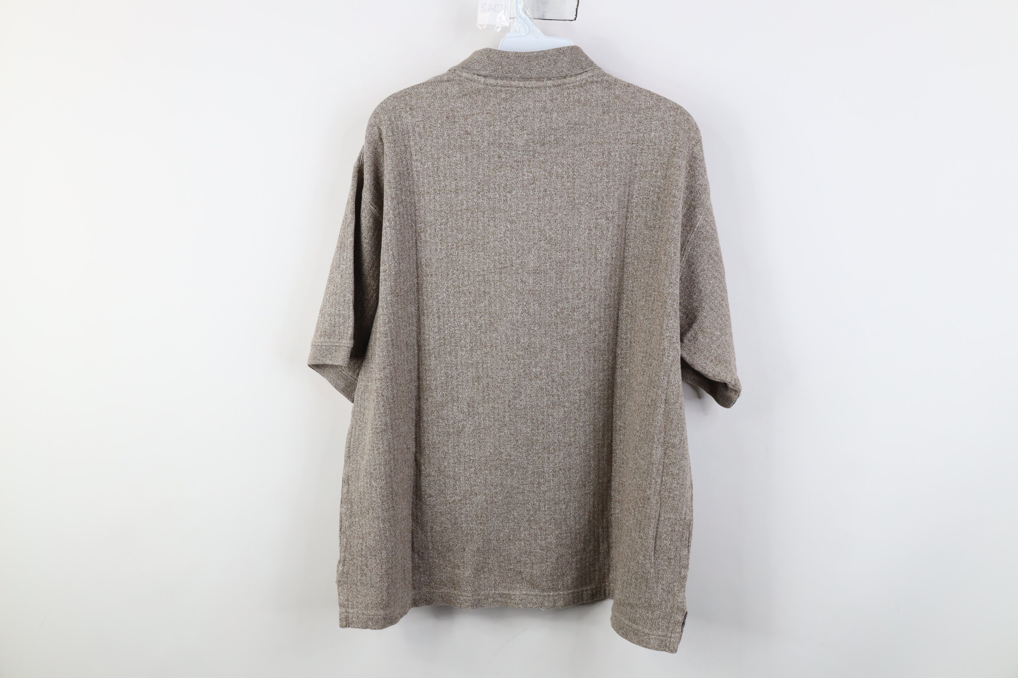 Vintage Vintage 90s Streetwear Block Ribbed Knit Polo Earth Tone Size US L / EU 52-54 / 3 - 9 Thumbnail