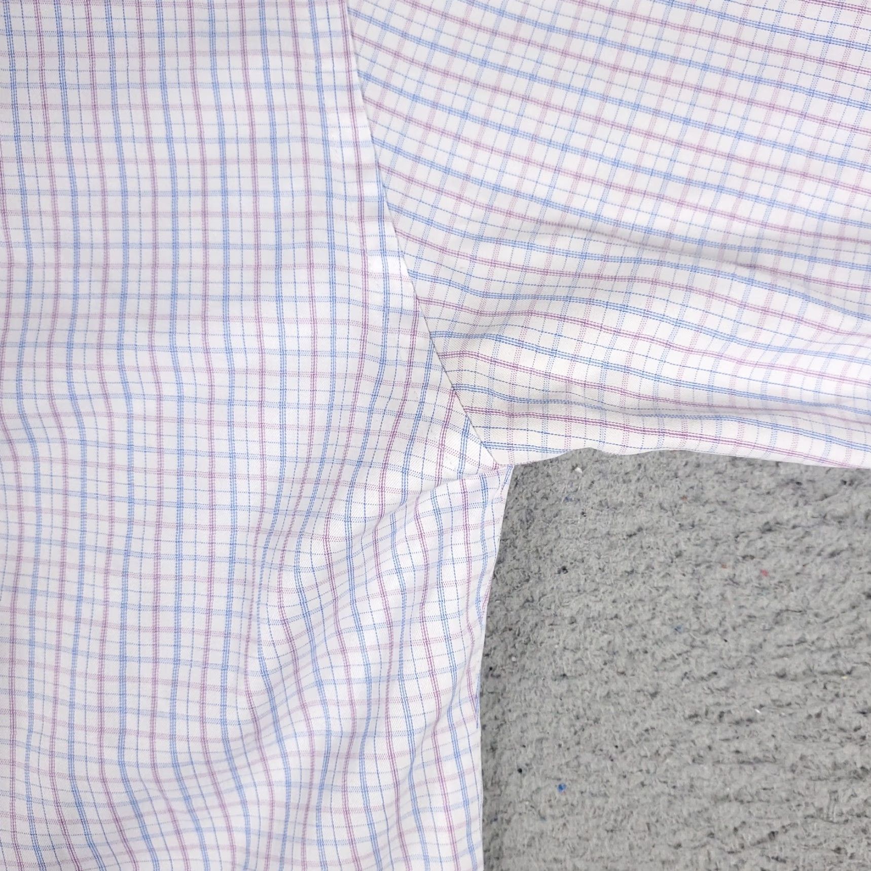 David Donahue David Donahue Shirt Mens 16 Blue Plaid Dress Button Up Long Sleeve Casual Formal Workwear Shirt Size 42R - 4 Thumbnail