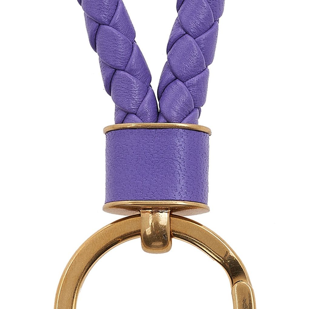 Bottega Veneta o1w1db10925 Size: OS / Intreccio Key Ring in Purple Size ONE SIZE - 4 Thumbnail