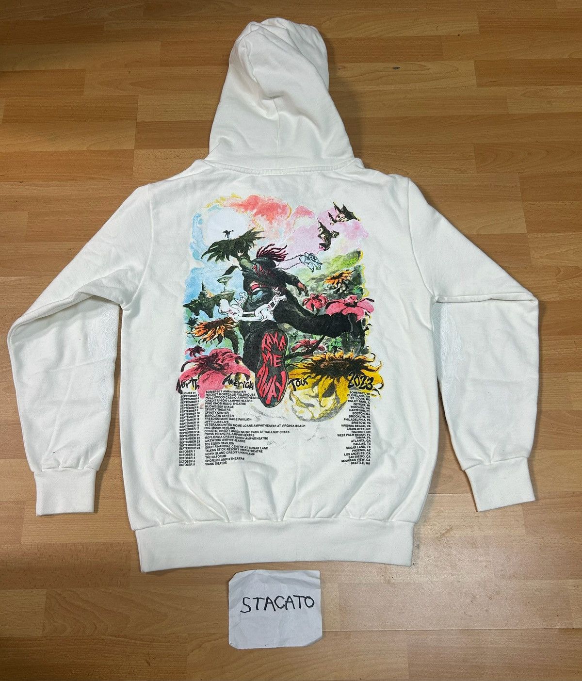 Rap Tees × Trippie Redd Trippie Redd 1400 Take Me Away Tour Hoodie White Size US S / EU 44-46 / 1 - 2 Thumbnail