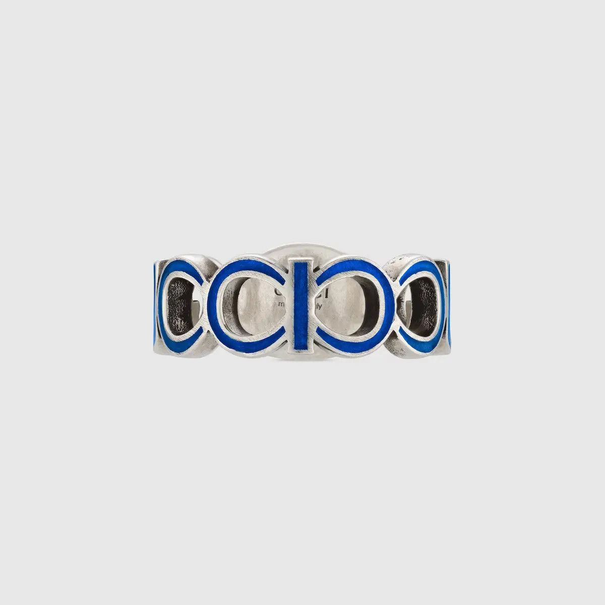 Gucci oc11z0126 Size: 10 / Interlocking Enamel Ring In Blue Size ONE SIZE - 3 Thumbnail