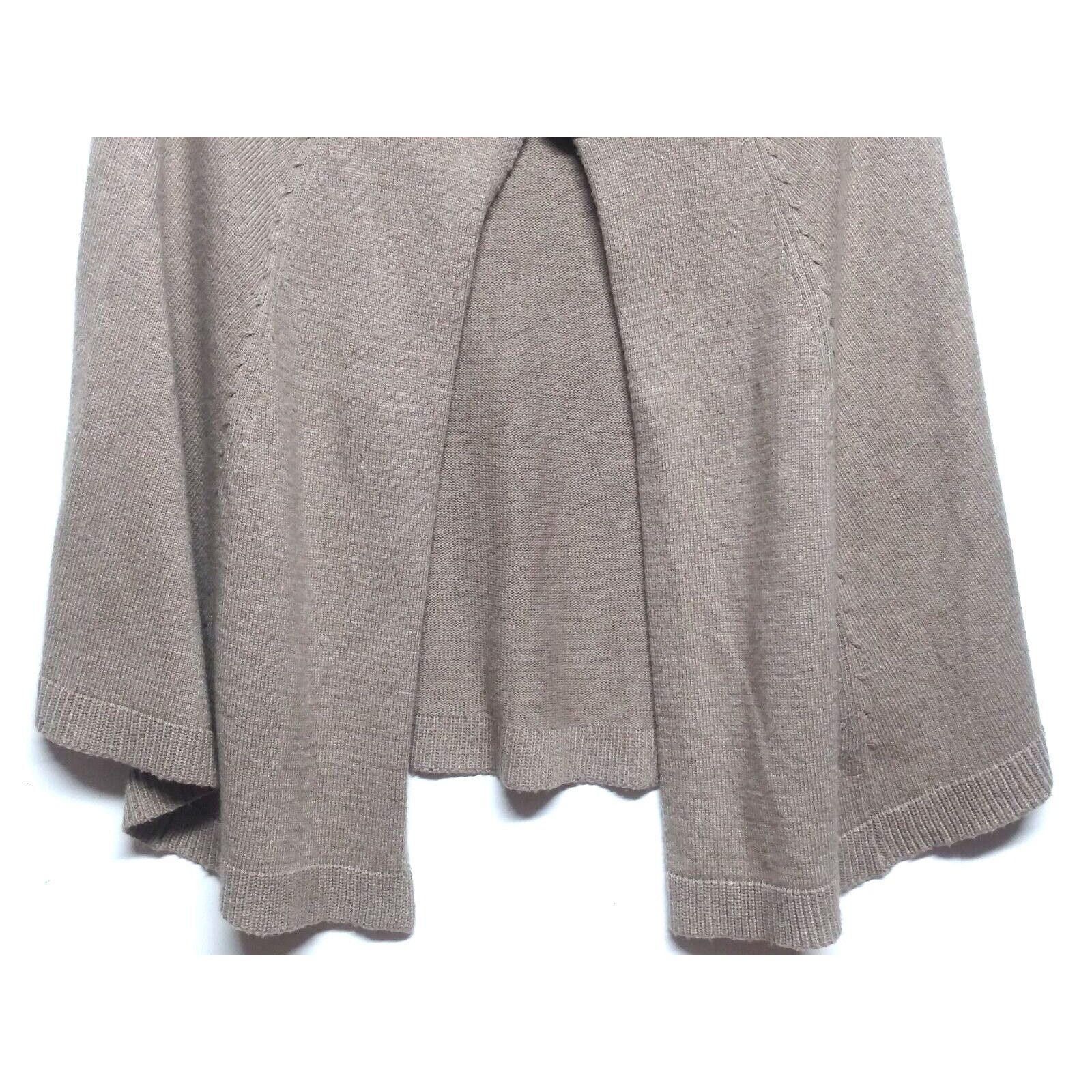 Vintage Women's Poncho Cape Sweater S/M Tan Lightweight Knit Cashmer Size M / US 6-8 / IT 42-44 - 4 Thumbnail