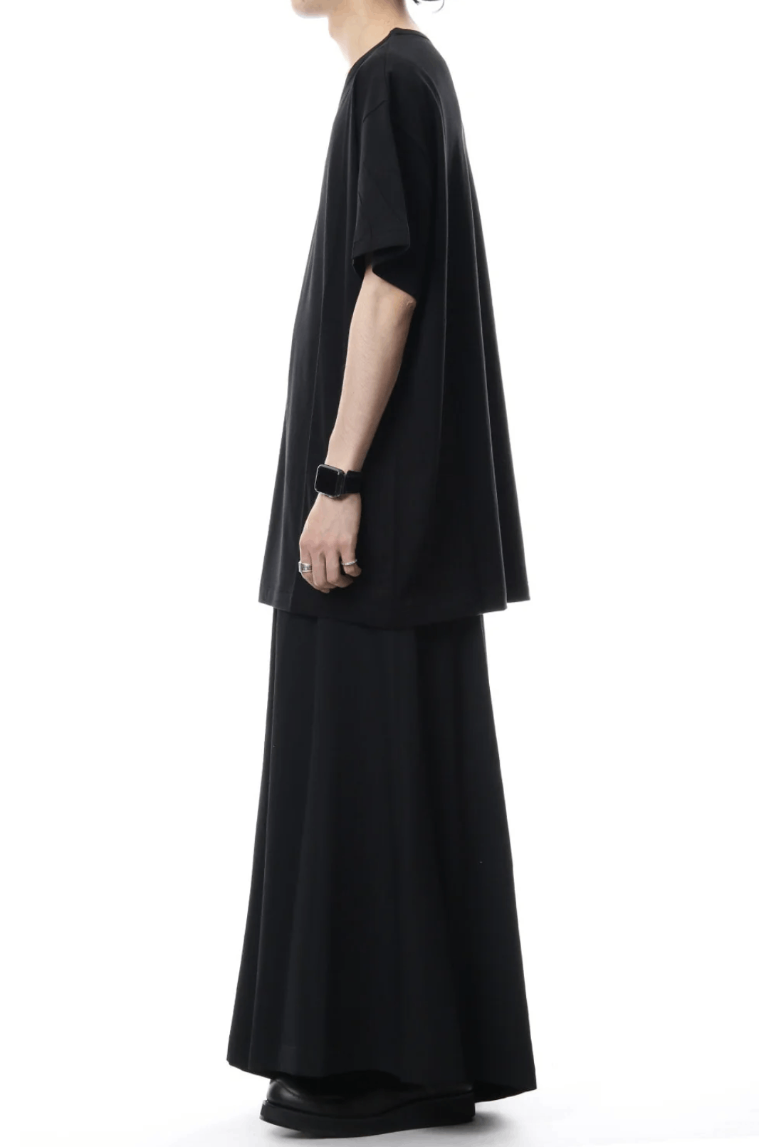 Yohji Yamamoto Yohji Yamamoto Pour Homme W/GABARDINE Flare Wide Pants Black Size US 28 / EU 44 - 14 Thumbnail