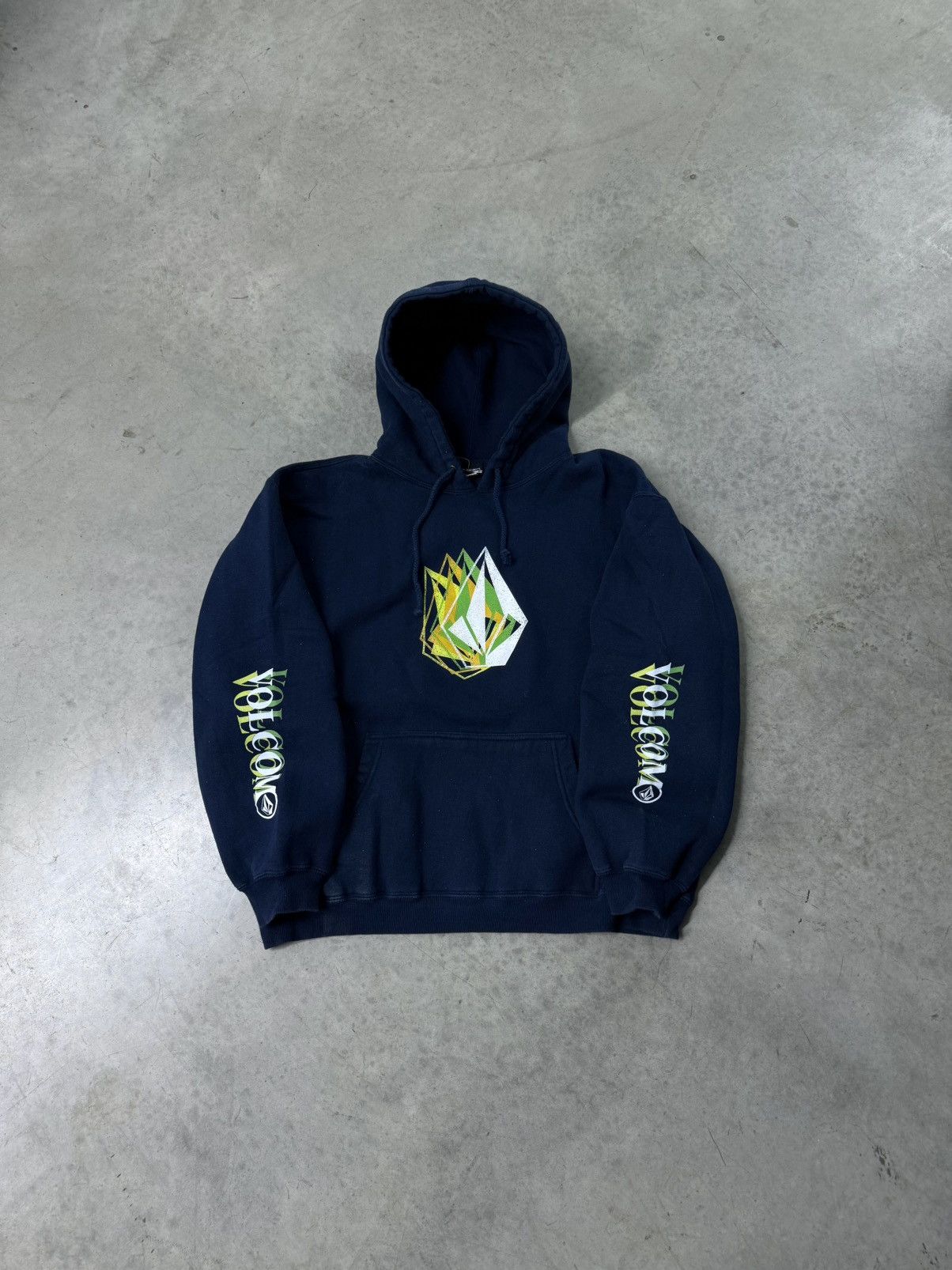 Volcom 2000s Volcom Surf Navy Pacific Hoodie Y2K Sleeve Hits Medium Size US M / EU 48-50 / 2 - 7 Thumbnail