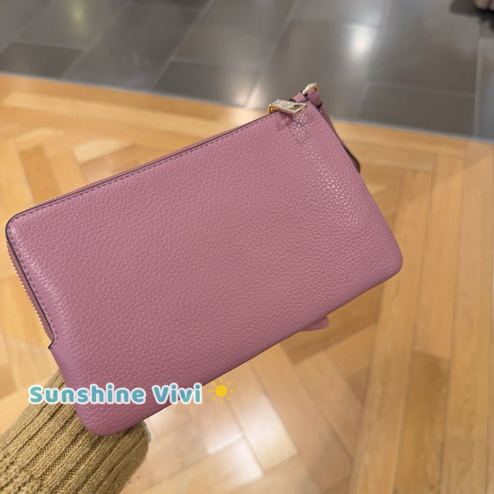 Coach NWT Coach CX161 Double Zip Wallet Wristlet Sand/Peony Size ONE SIZE - 7 Thumbnail