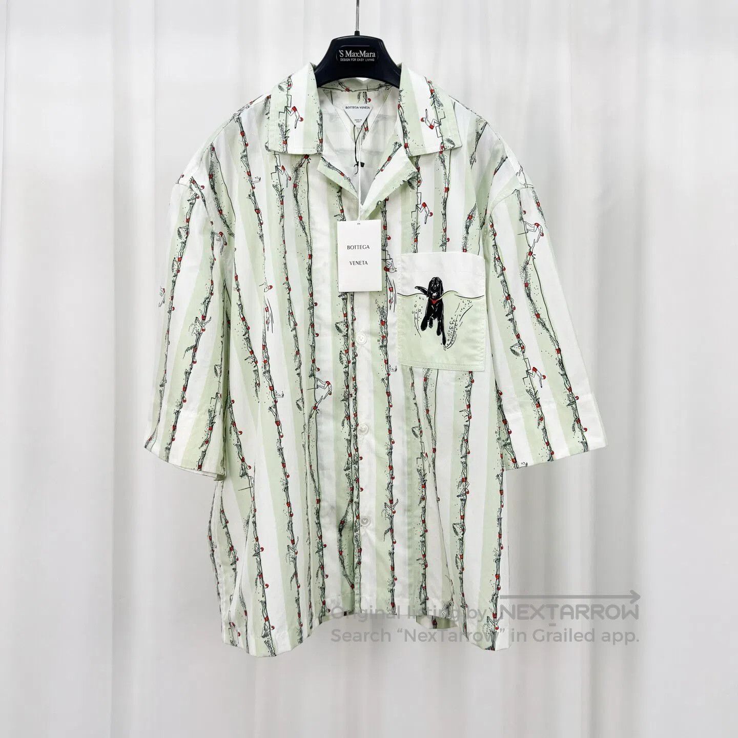 Bottega Veneta Bottega Veneta New Arrival Puppy Striped Short Sleeve Shir Size US L / EU 52-54 / 3 - 1 Thumbnail