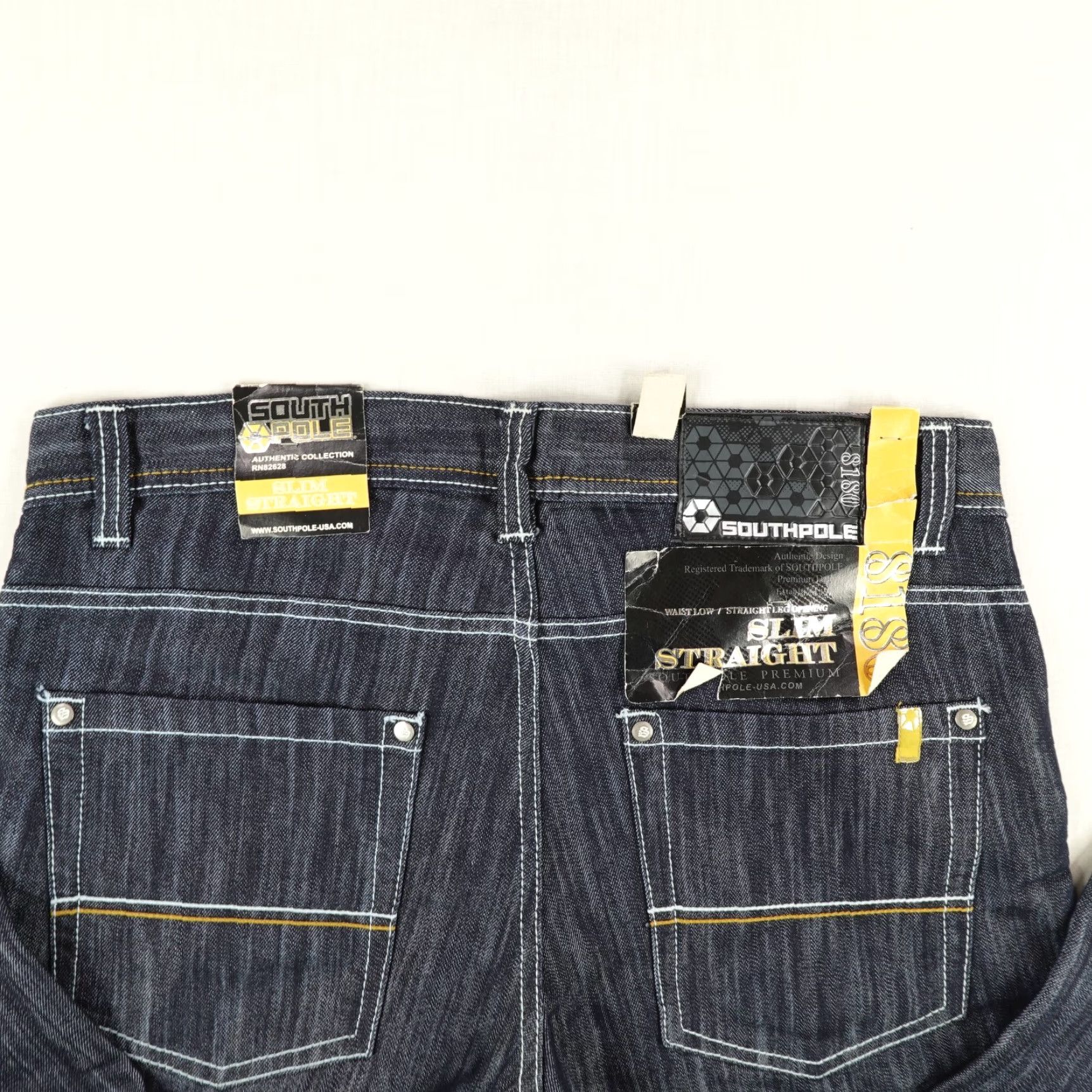 Southpole Vintage Southpole Jeans Mens 34 Black Denim Slim Straight Loose Deadstock Y2K Size US 35 - 7 Thumbnail