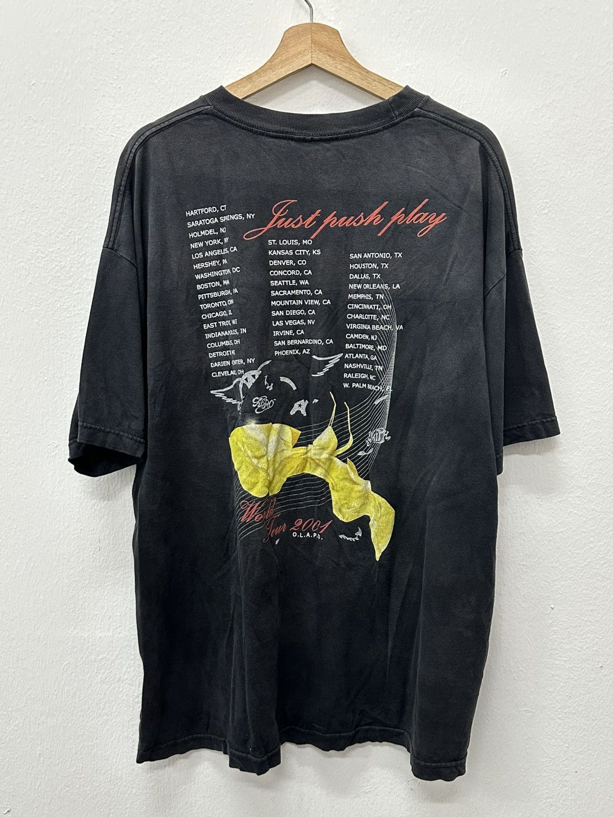 Club Sorayama Vintage 2001 Aerosmith Just Push Play By Hajime Sorayama Tee Size US XXL / EU 58 / 5 - 3 Thumbnail