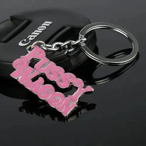 Vintage PXSSY WAGON Letter Metal Enamel Keychains Size ONE SIZE - 2 Thumbnail