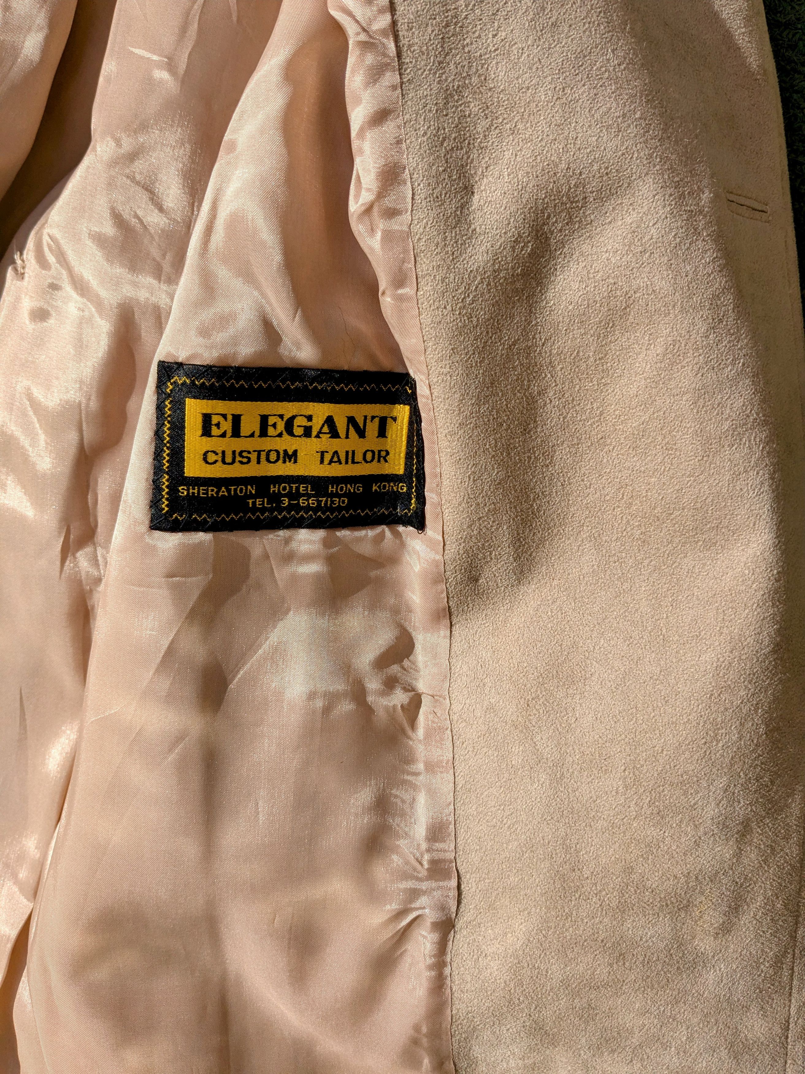 Vintage Vintage 1970s Suede Leather Bespoke Petite Trench Coat EUC Size S / US 4 / IT 40 - 6 Thumbnail
