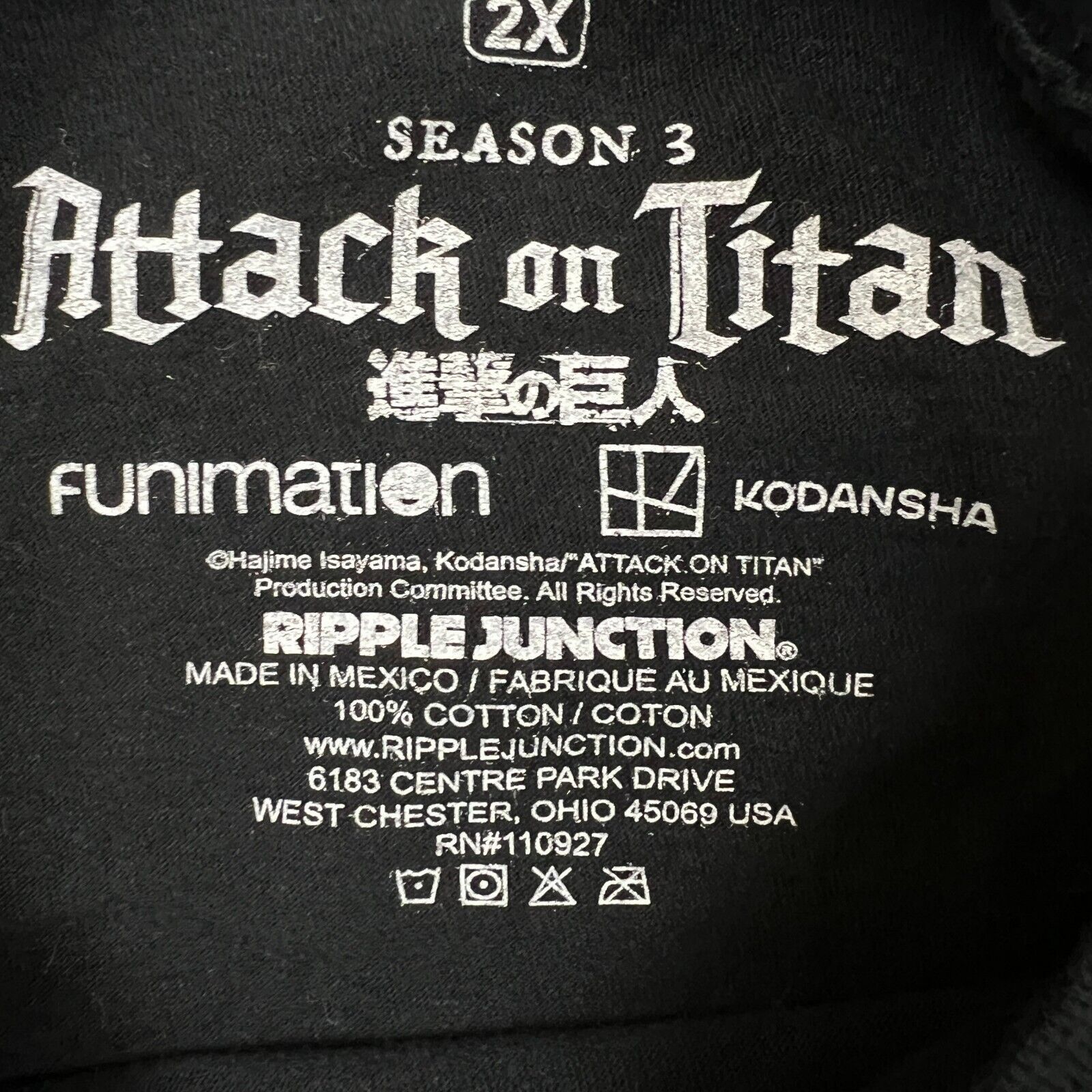 Anime × Cartoon Network × Vintage Attack On Titan T Shirt 2XL Captain Levi Graphic Anime Tee Size US XXL / EU 58 / 5 - 5 Thumbnail