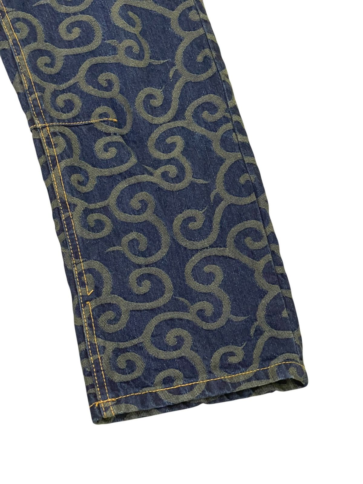 Le Grande Bleu (L.G.B.) Damask Textured Ya Jie Gardener Pant Slim 1🟦2 Size US 33 - 3 Thumbnail