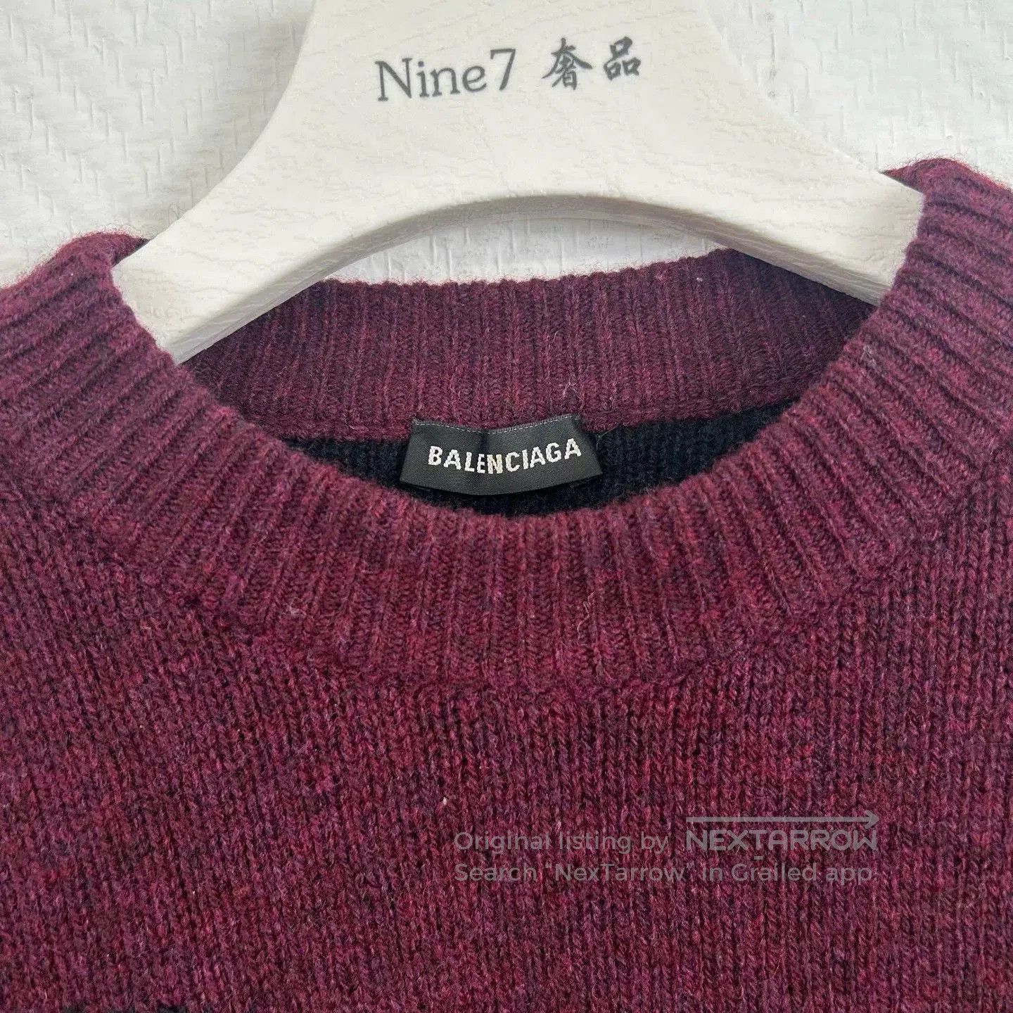 Balenciaga Balenciaga Logo Printed Knit Sweater. Size US S / EU 44-46 / 1 - 2 Thumbnail