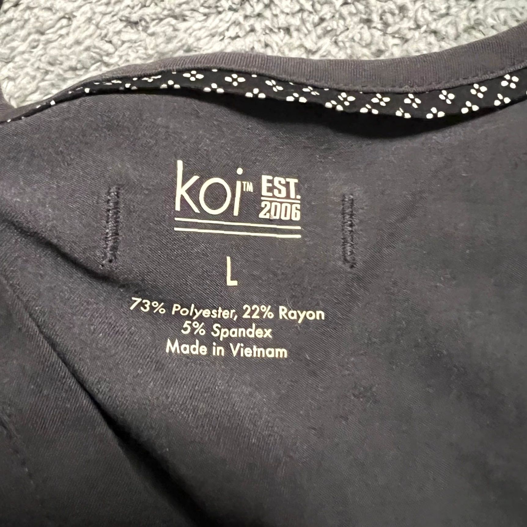 Koio Koi Scrub Top Womens Large Performance Shirt Gray Size L / US 10 / IT 46 - 7 Thumbnail