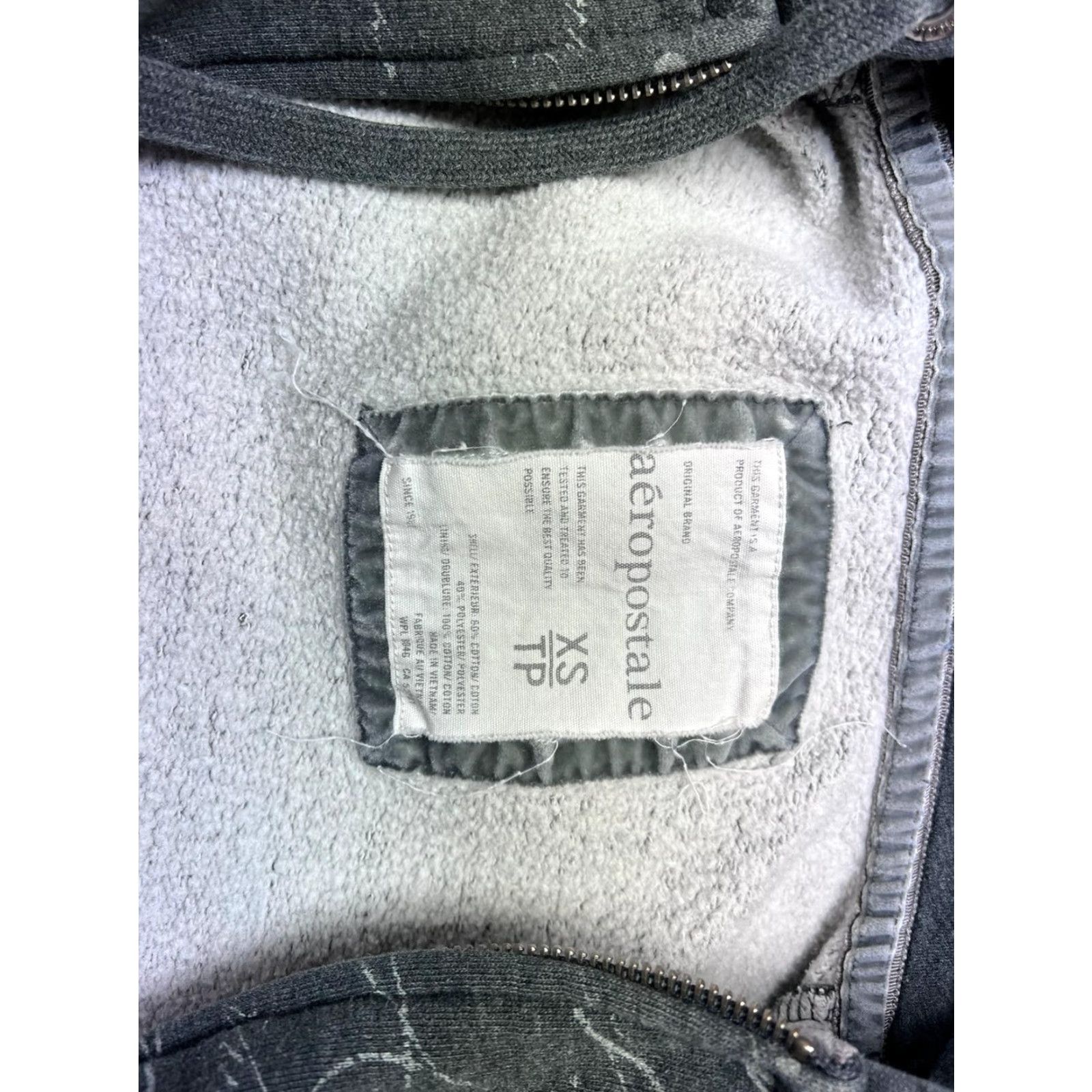 Vintage Aéropostale Sweater Womens XS Gray Pullover Sweatshirt Casual Knit Crew Neck Logo Raglan Sleeve Regular Fit Hoodie Size XS / US 0-2 / IT 36-38 - 6 Thumbnail