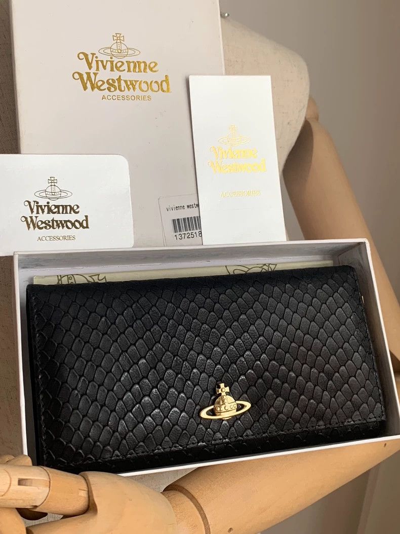 Vivienne Westwood Vivienne Westwood Mid-old snake-pattern gold Saturn wallet Size ONE SIZE - 2 Thumbnail