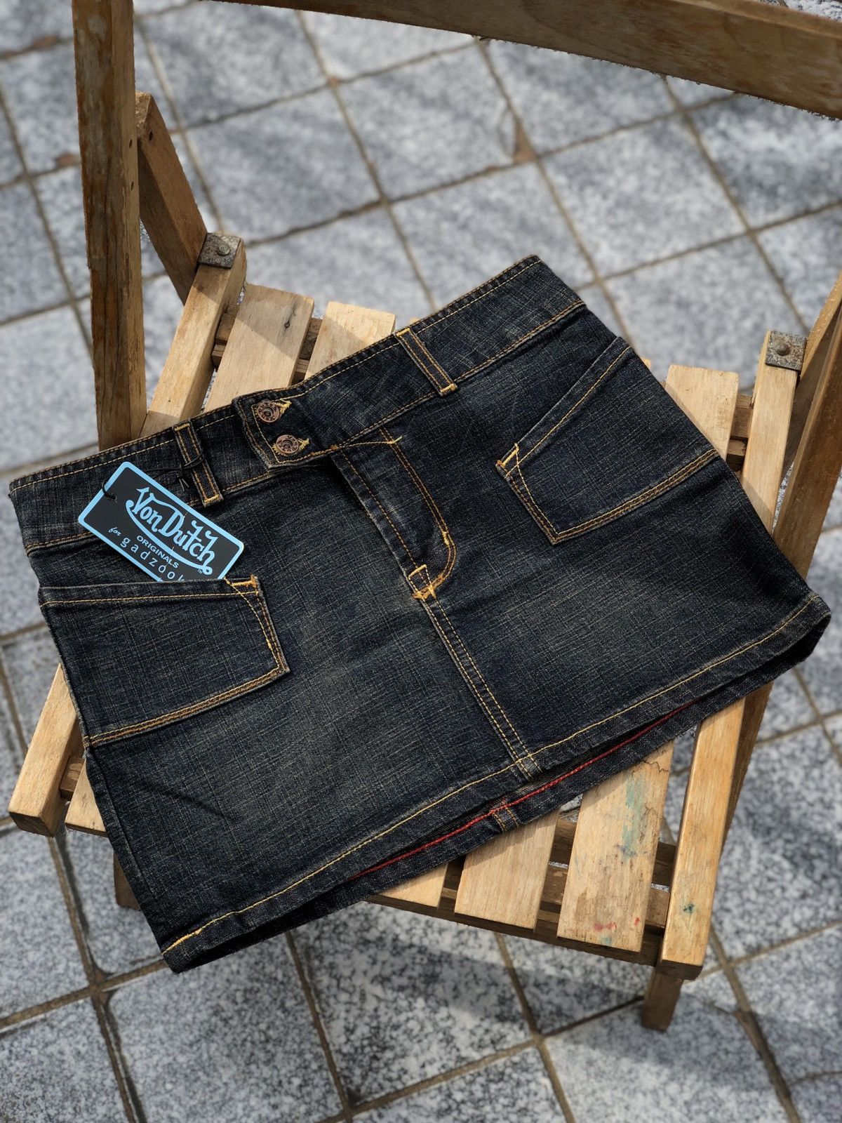 Vintage × Von Dutch Vintage Von Dutch mini skirt Y2K Size 27" / US 4 / IT 40 - 1 Thumbnail