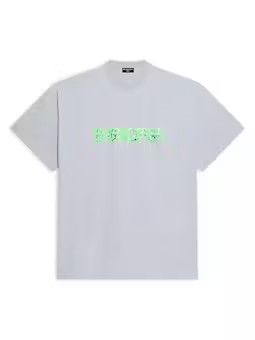 image of Balenciaga O1W1Db11123 Slime T-Shirt Oversized In Grey, Women's (Size XL)