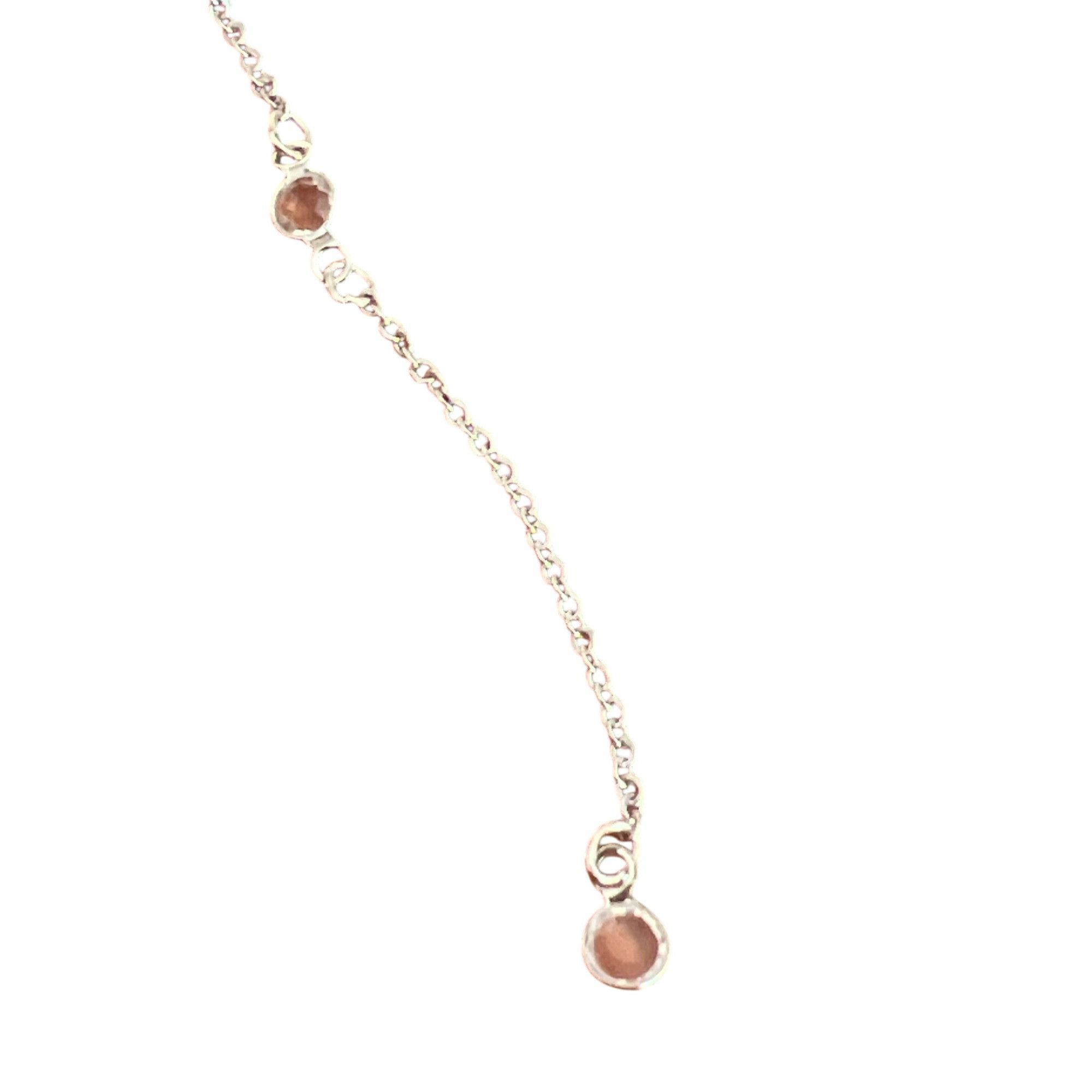 Other Lane Bryant Silver Tone Y Necklace Rhinestone Stations Long Size ONE SIZE - 2 Thumbnail
