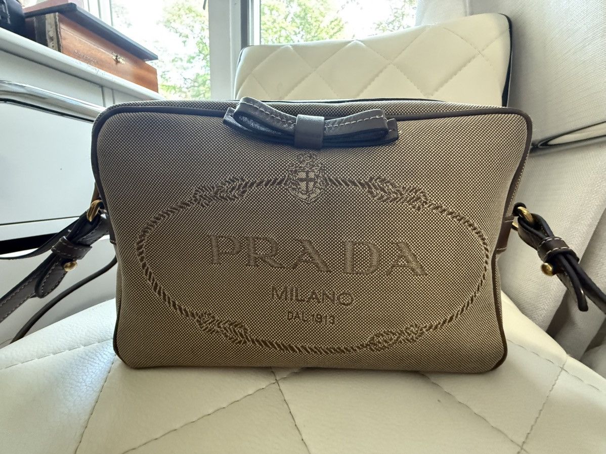Prada City Calf-Trimmed Canapa Logo Camera Bag Size ONE SIZE - 15 Thumbnail