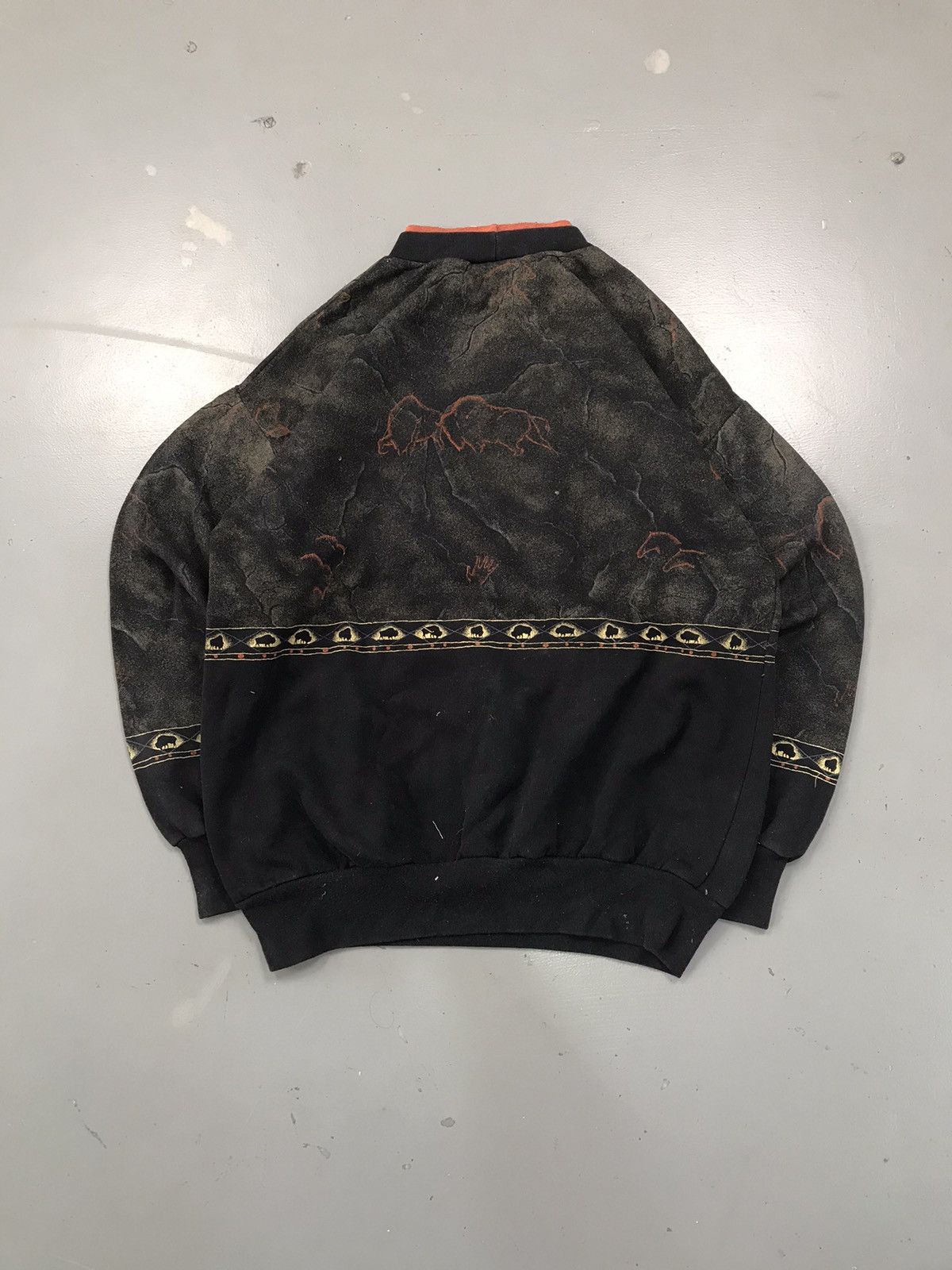 Designer × Vintage Vintage Auisans AOP ox print sweater shirt Size US M / EU 48-50 / 2 - 9 Thumbnail