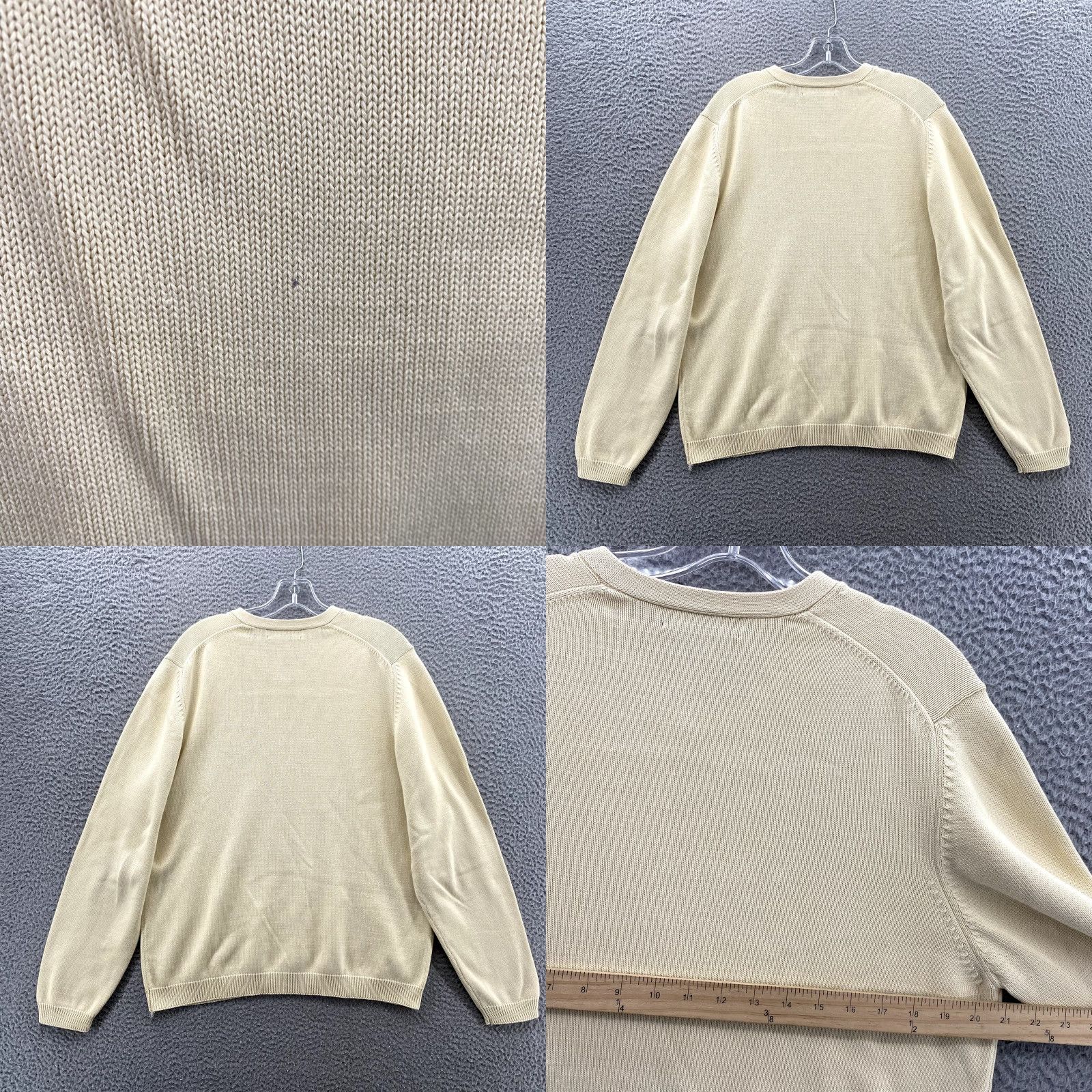 Brooks Brothers Brooks Brothers Sweater Mens Large Oversized Preppy Academia 90s Office Pullover Knit V-Neck Beige - Mens - Size L Size US L / EU 52-54 / 3 - 8 Thumbnail
