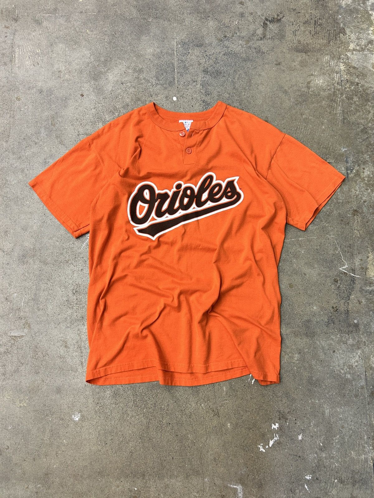 MLB × Vintage Vintage Baltimore Orioles Henley Tee Large Orange MLB Size US L / EU 52-54 / 3 - 1 Thumbnail