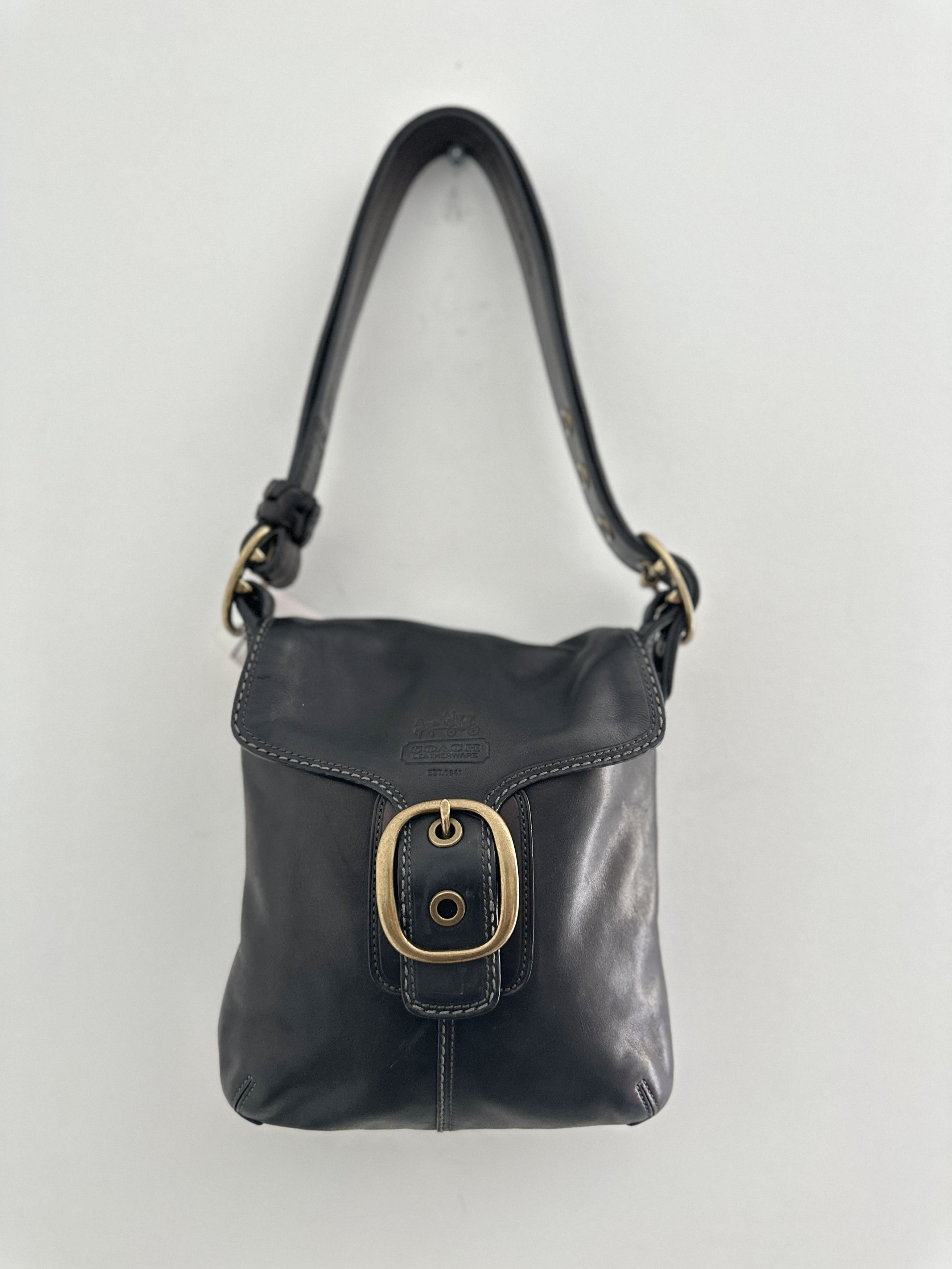 Coach COACH BLACK LEATHER FRONT BUCKLE Size ONE SIZE - 3 Thumbnail