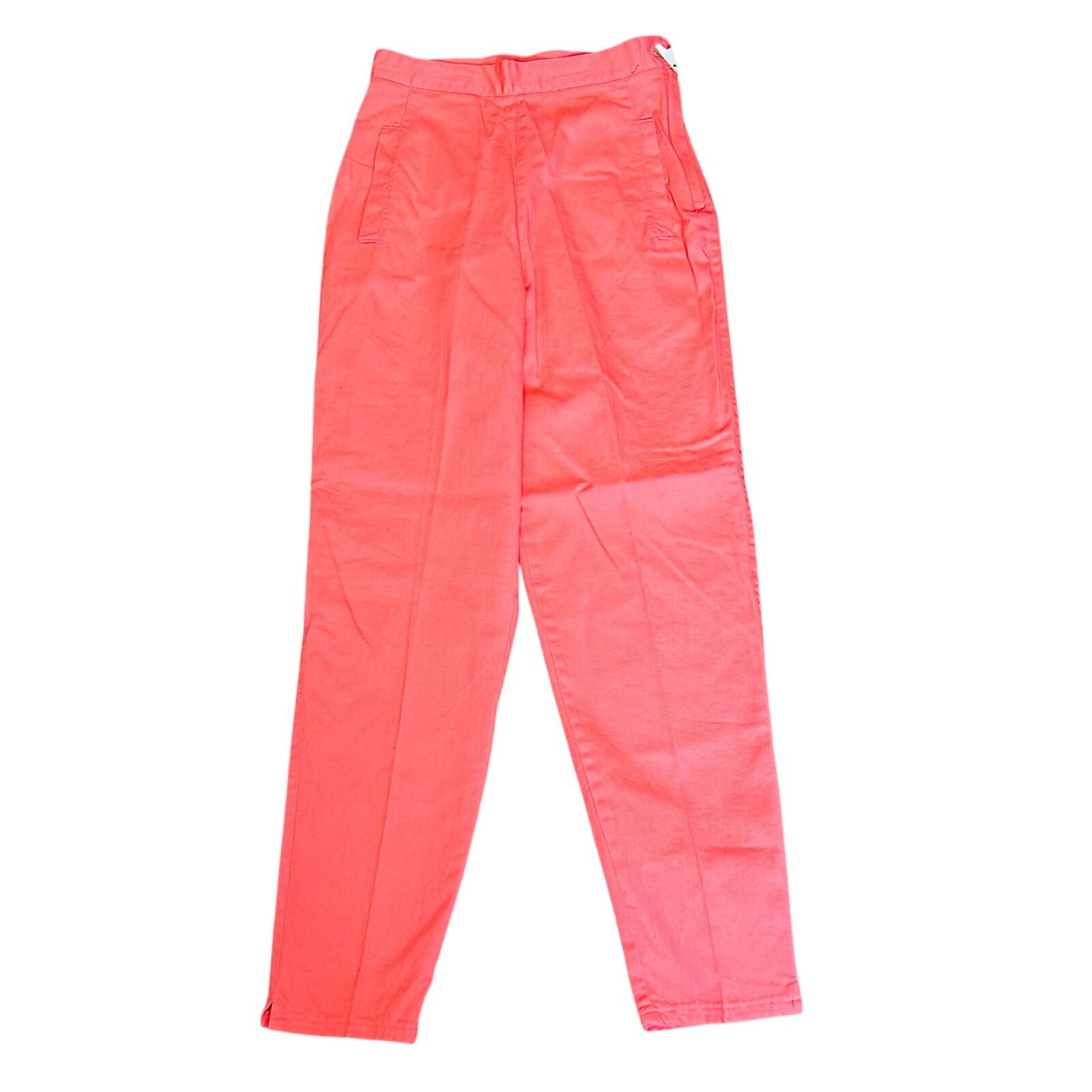 Vintage 80s Vintage High Waist Pants Tapered Leg Trousers Coral Pink Size 26" / US 2 / IT 38 - 5 Thumbnail