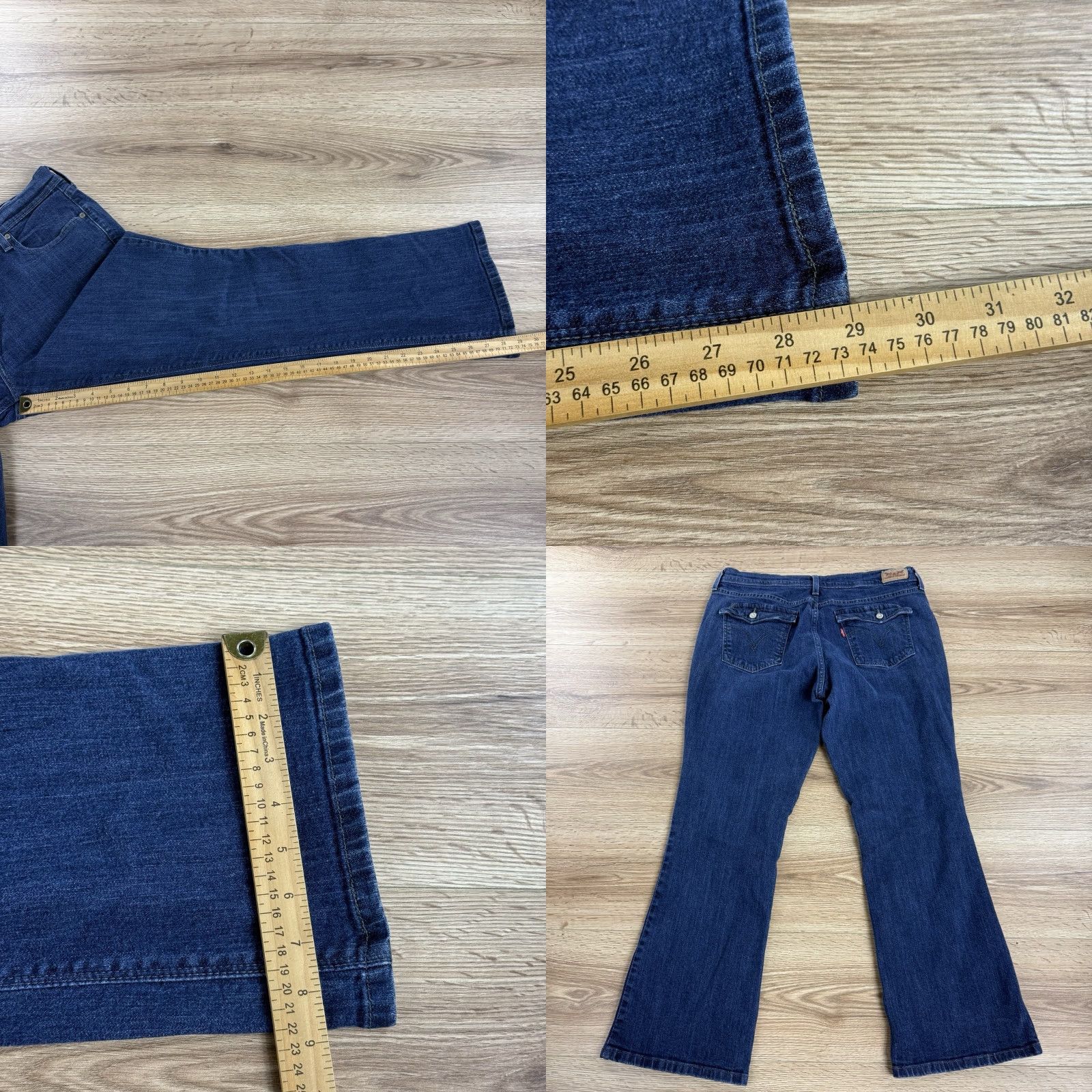 Levi's Levi's Jeans Bootcut Women 14S Regular 29in Blue Dark Stretch Denim Flap Pocket Size 36" / US 14 / IT 50 - 8 Thumbnail