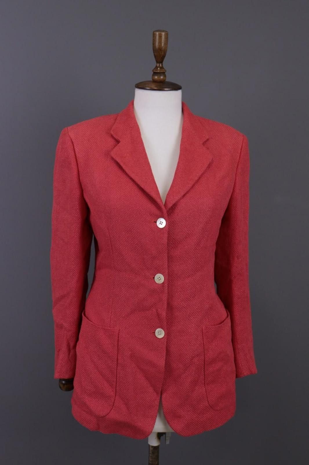 Isaia Isaia Fred G Red 3 Button Wool Knit Coat Jacket Size 42 Size M / US 6-8 / IT 42-44 - 1 Thumbnail