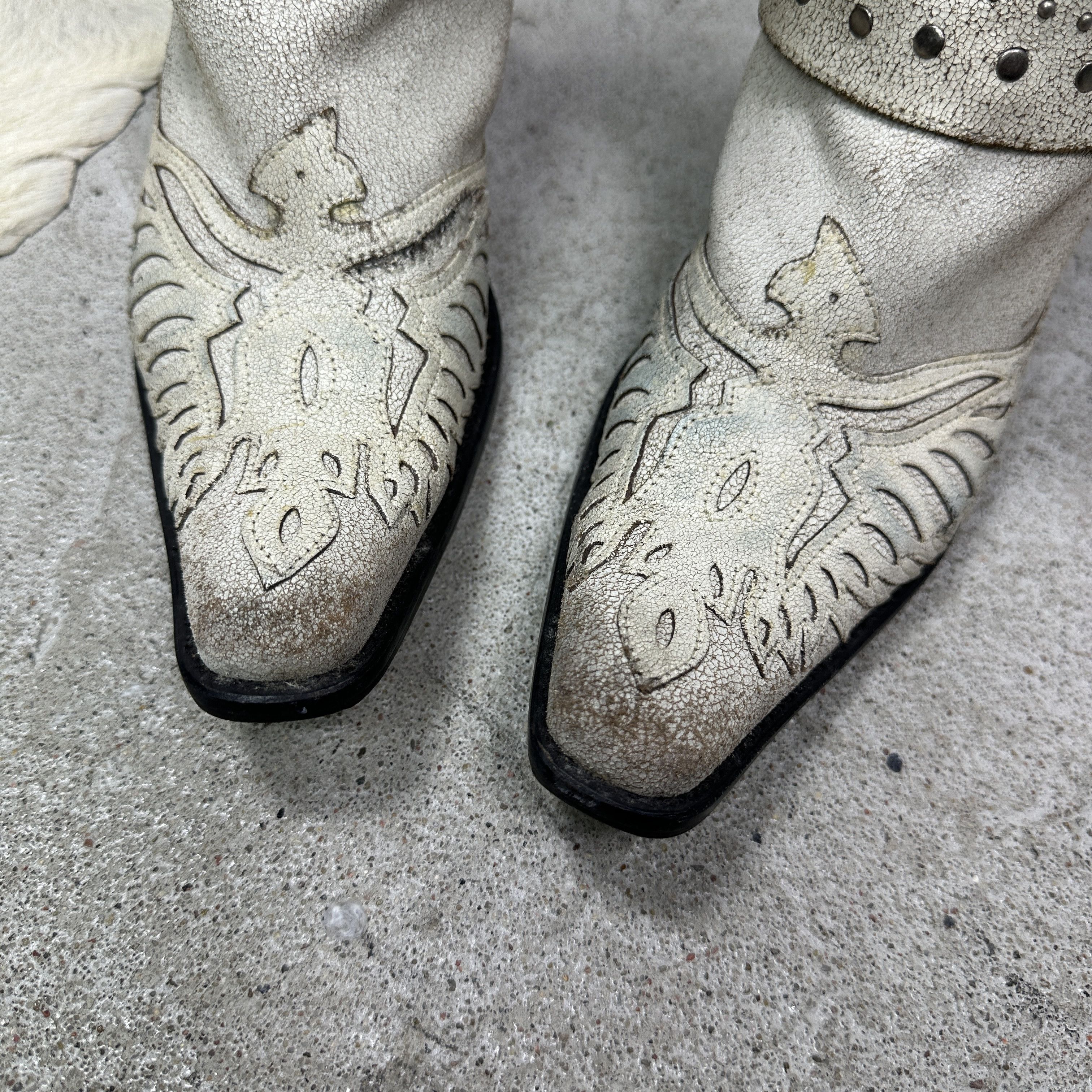 Vintage Vintage Cracked Leather Western Cowboy Boots Y2K Size US 9 / IT 39 - 10 Thumbnail